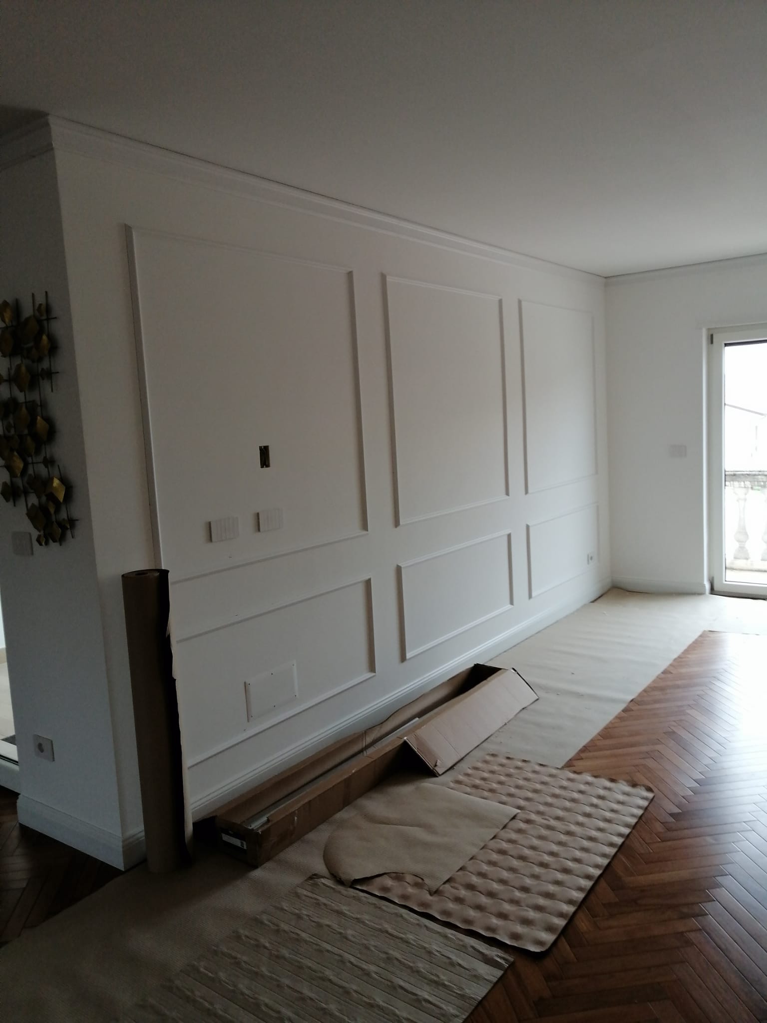 Parquet e boiserie in corso d'Opera