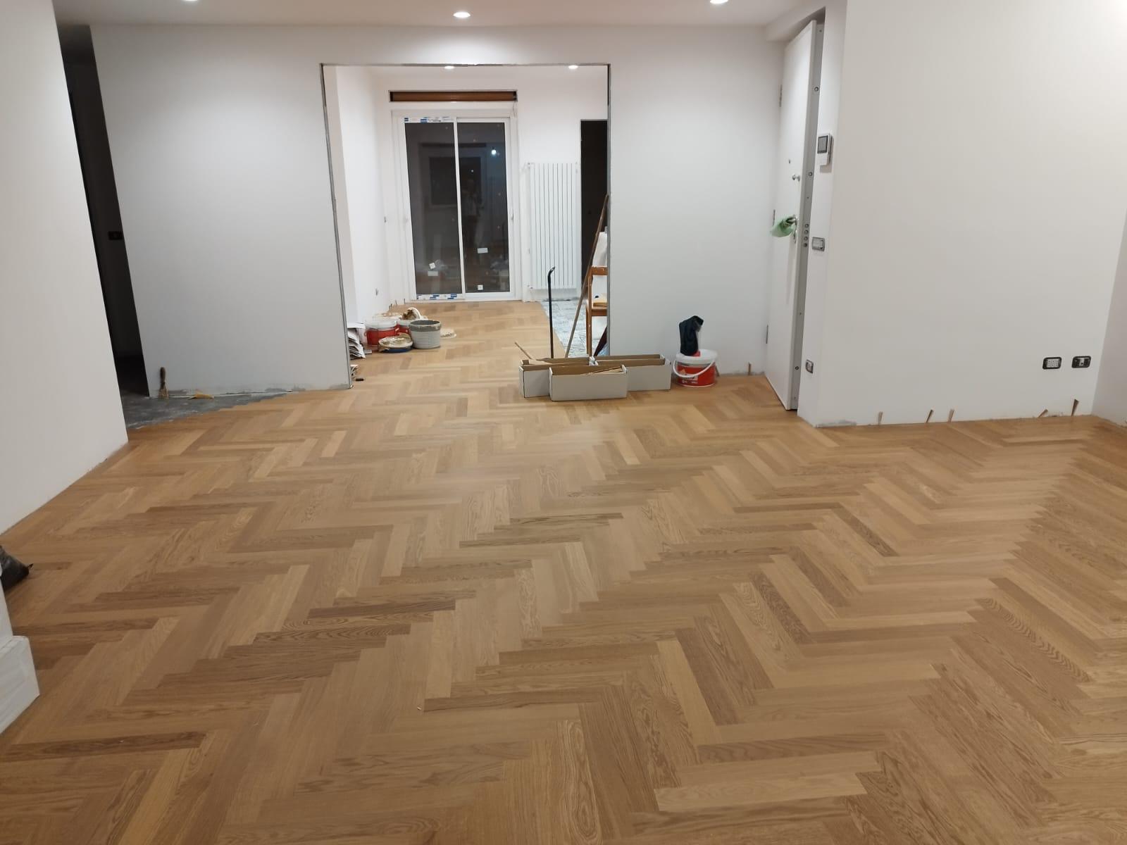 Un parquet HARO a spina in posa a Sorrento "VIDEO"