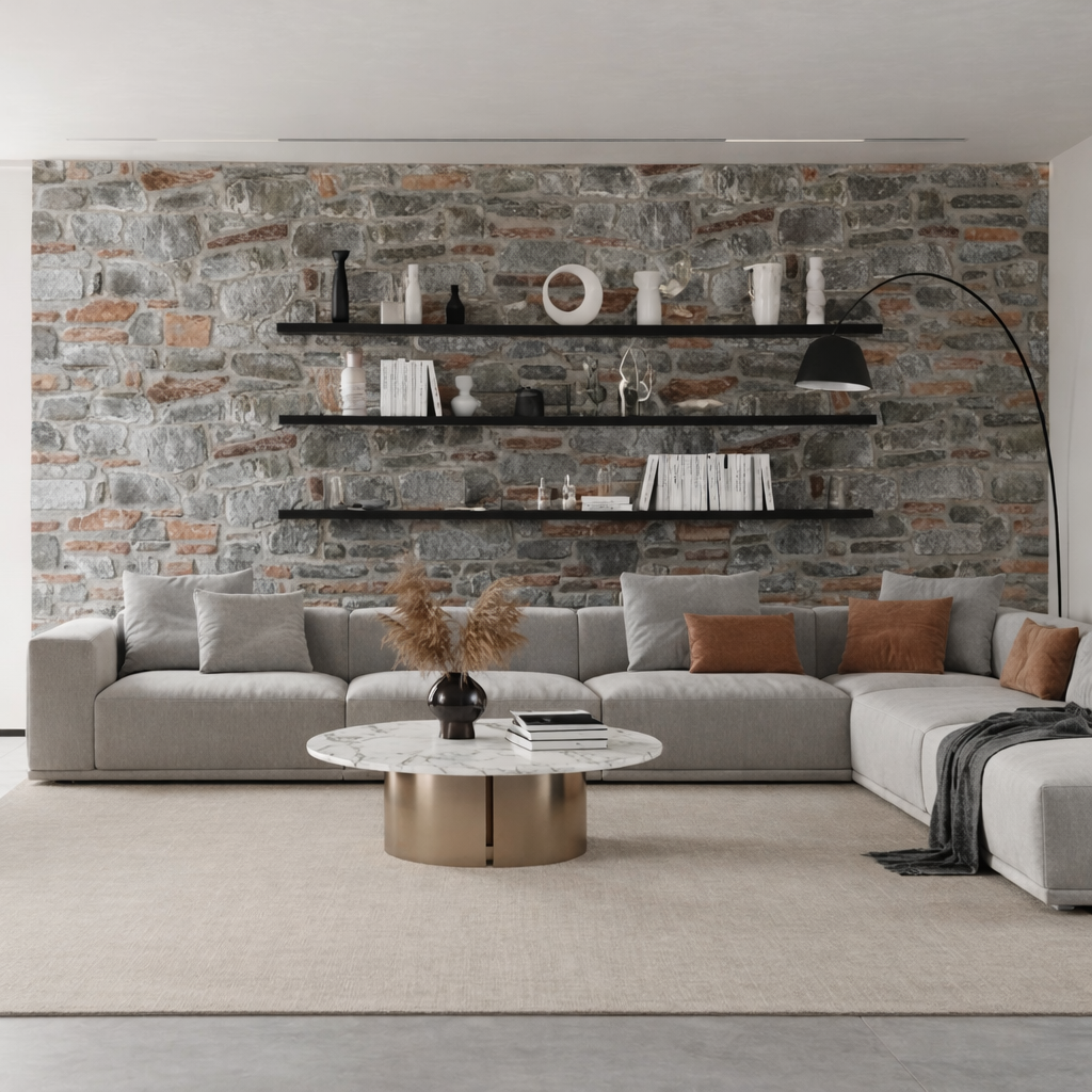 CAPPOTTO esterno - interno isolante in STYROFOAM 3D spess. 3cm (120x50cm) con resine e malta Pietra Residence - Eternal Parquet