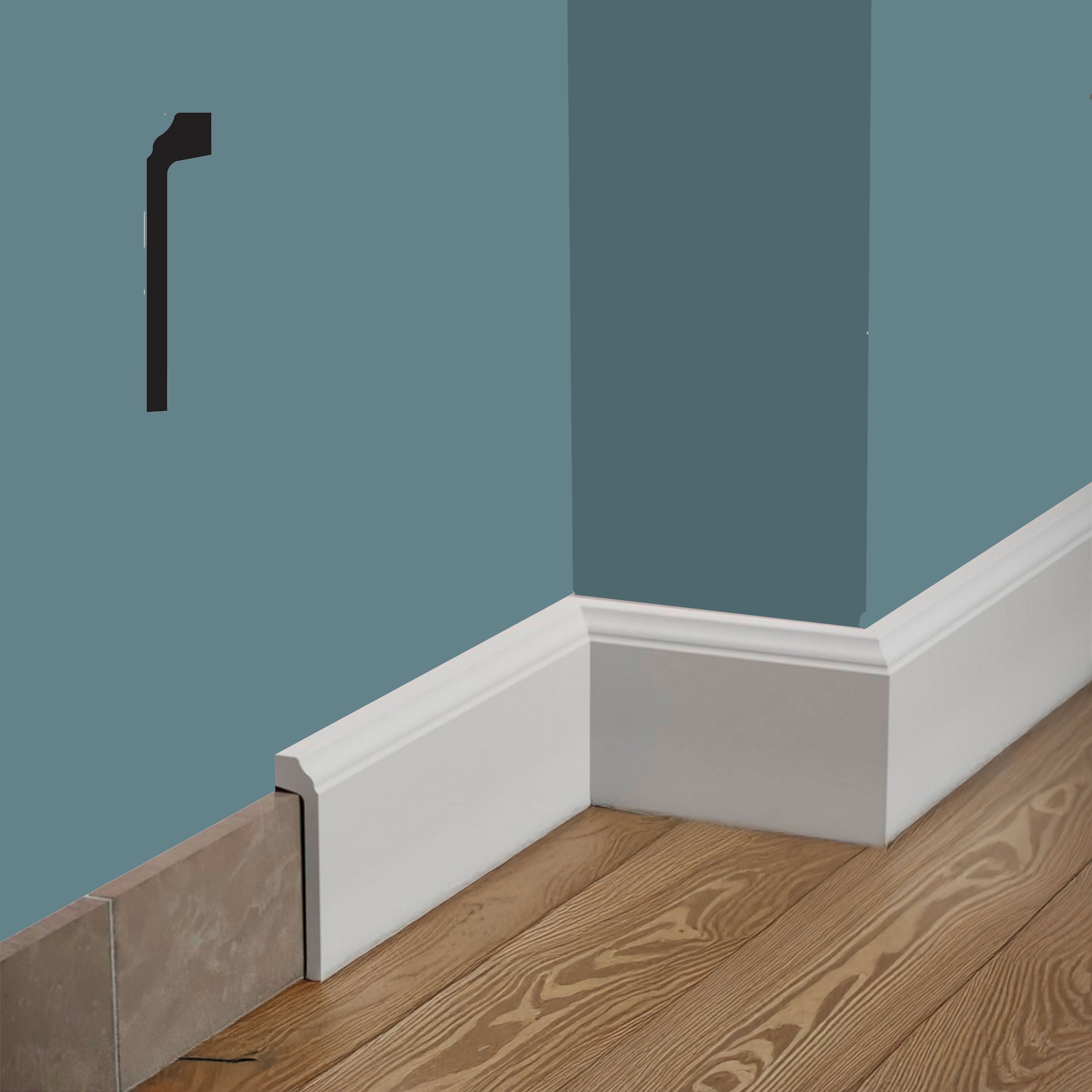 bancale da 86,4ml di Battiscopa Coprimarmo FIRENZE in POLIMERI FeelingWood-HD 100x22mm - BIANCO - Eternal Parquet