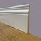 96 metri lineari di BATTISCOPA SLIM laccato bianco in legno MASSELLO DUCALE 120X10 - Eternal Parquet