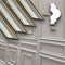 4 barre intere PRETAGLIATE AD ANGOLO per Bugna Boiserie in polimeri linea GOLD (doppio filo oro) ral 9010 varie dimensioni - Eternal Parquet