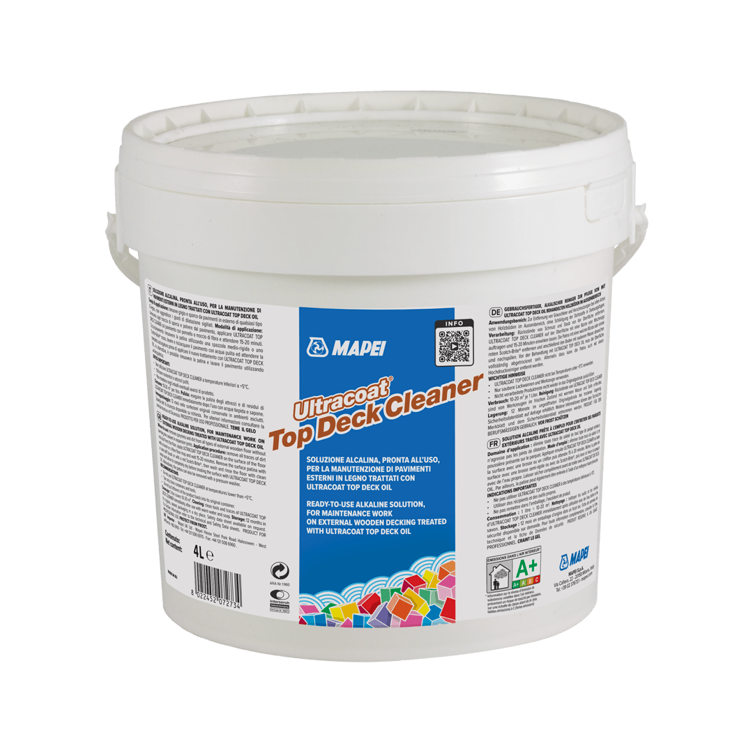 ULTRACOAT TOP DECK CLEANER 4 LT Soluzione alcalina per la manutenzione di pavimenti in legno - Eternal Parquet