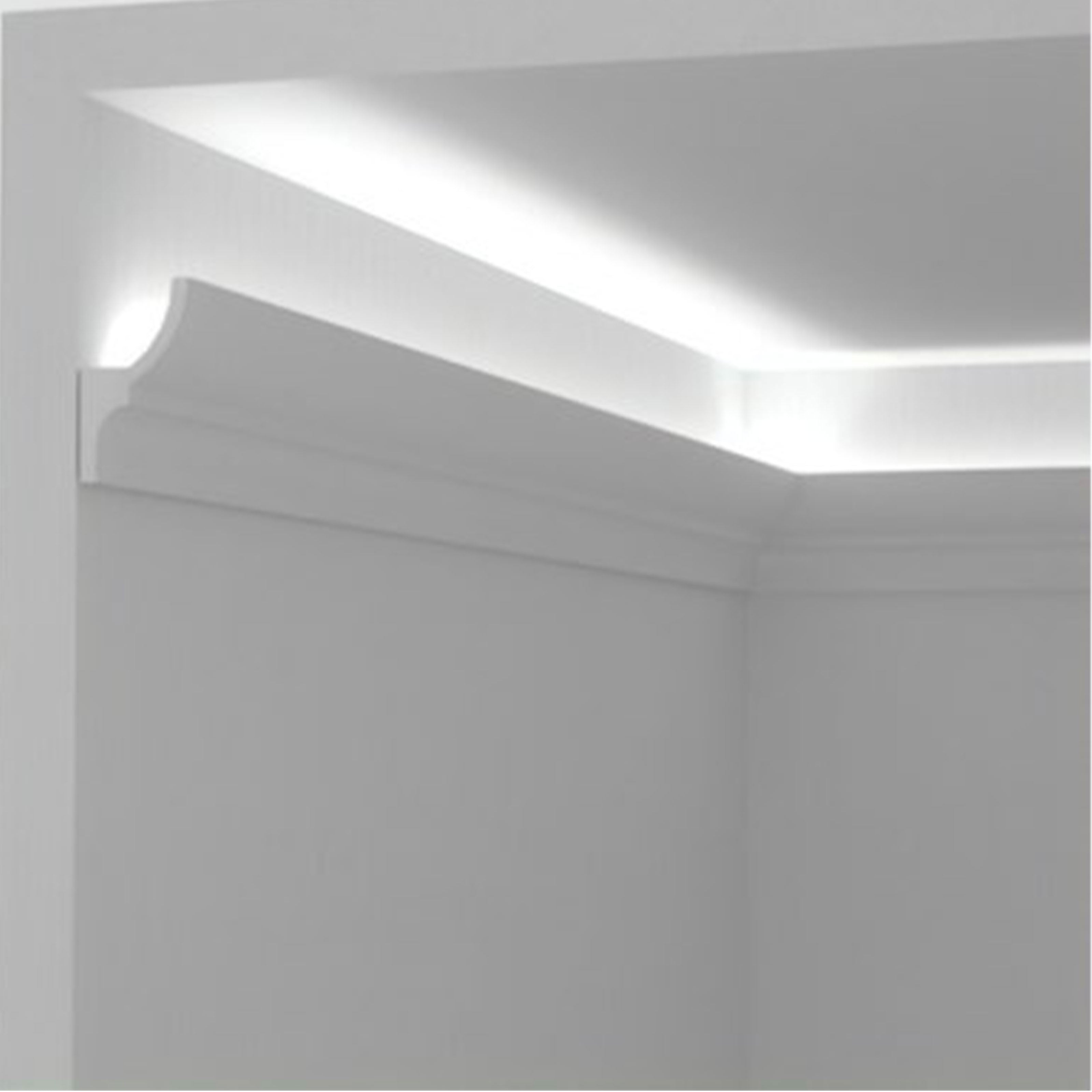 CORNICE A SOFFITTO con predisposizione LED 40x70x2000mm in POLIMERI - Polistrutturato (prezzo al metro) Eternal Parquet