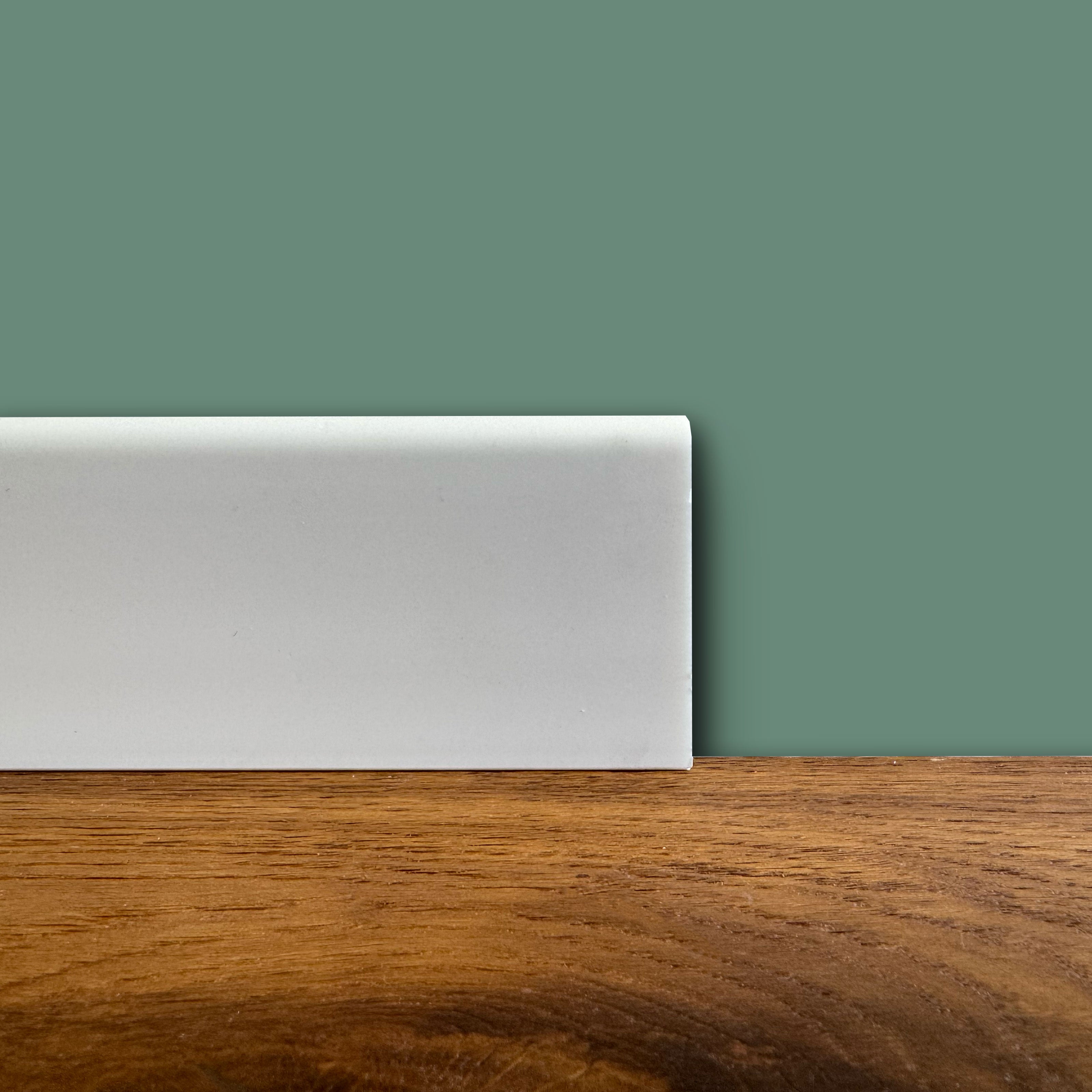 bancale da 100ml di Battiscopa BC in POLIMERI linea BASICBOARD 75x14mm - BIANCO pitturabile - Eternal Parquet