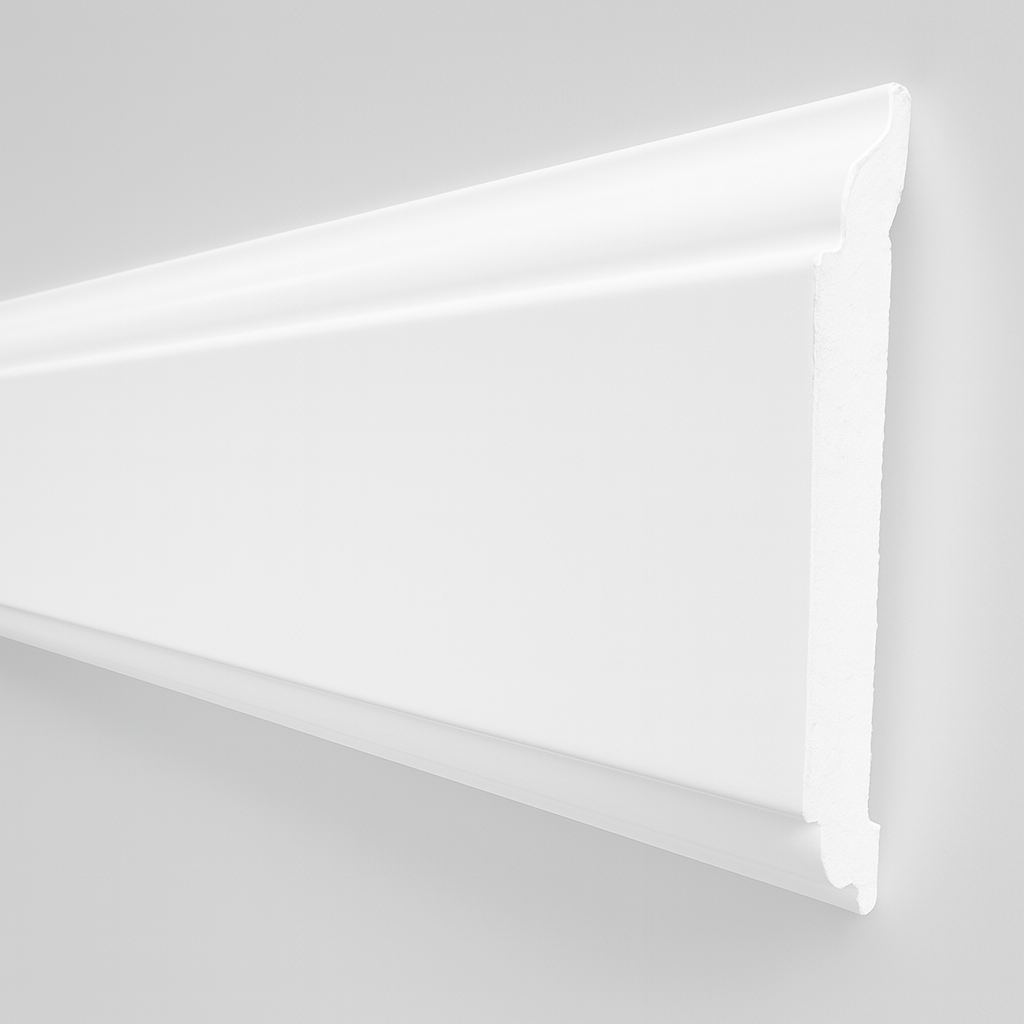 *STOCK FOLLI* Profilo o cornice per boiserie in Polimeri Bianco RAL 9016 verniciabile 70X15mm (Prezzo al metro) - Eternal Parquet