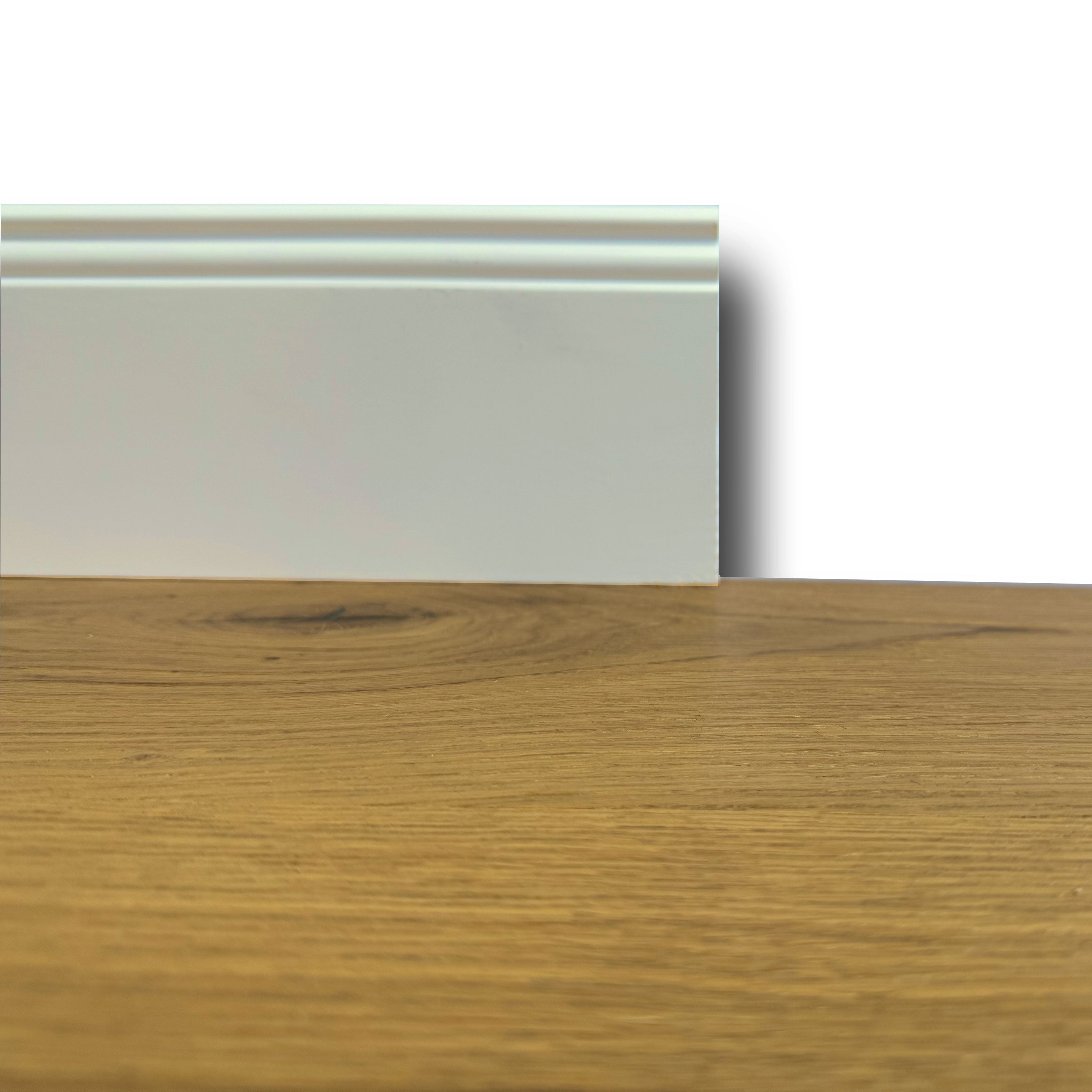 Battiscopa PREMIUM in legno MASSELLO mod.DUCALE 120x15 laccato bianco RAL 9010 (prezzo al metro) - Eternal Parquet