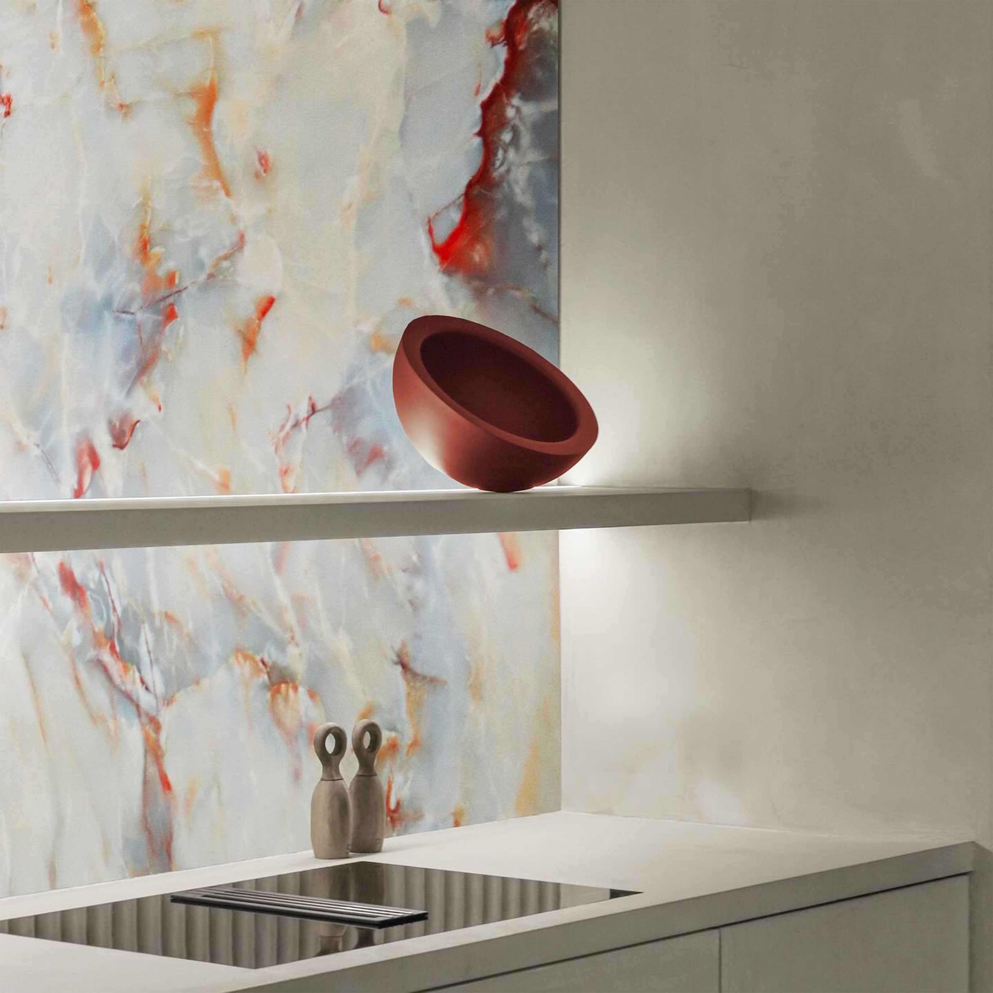 Pacco da n.4pz (2,9mq) Pannelli rivestimento in Polimeri Ultrarealistico effetto Marmo lucido 1220x600x4mm mod.AMALFI - Eternal Parquet