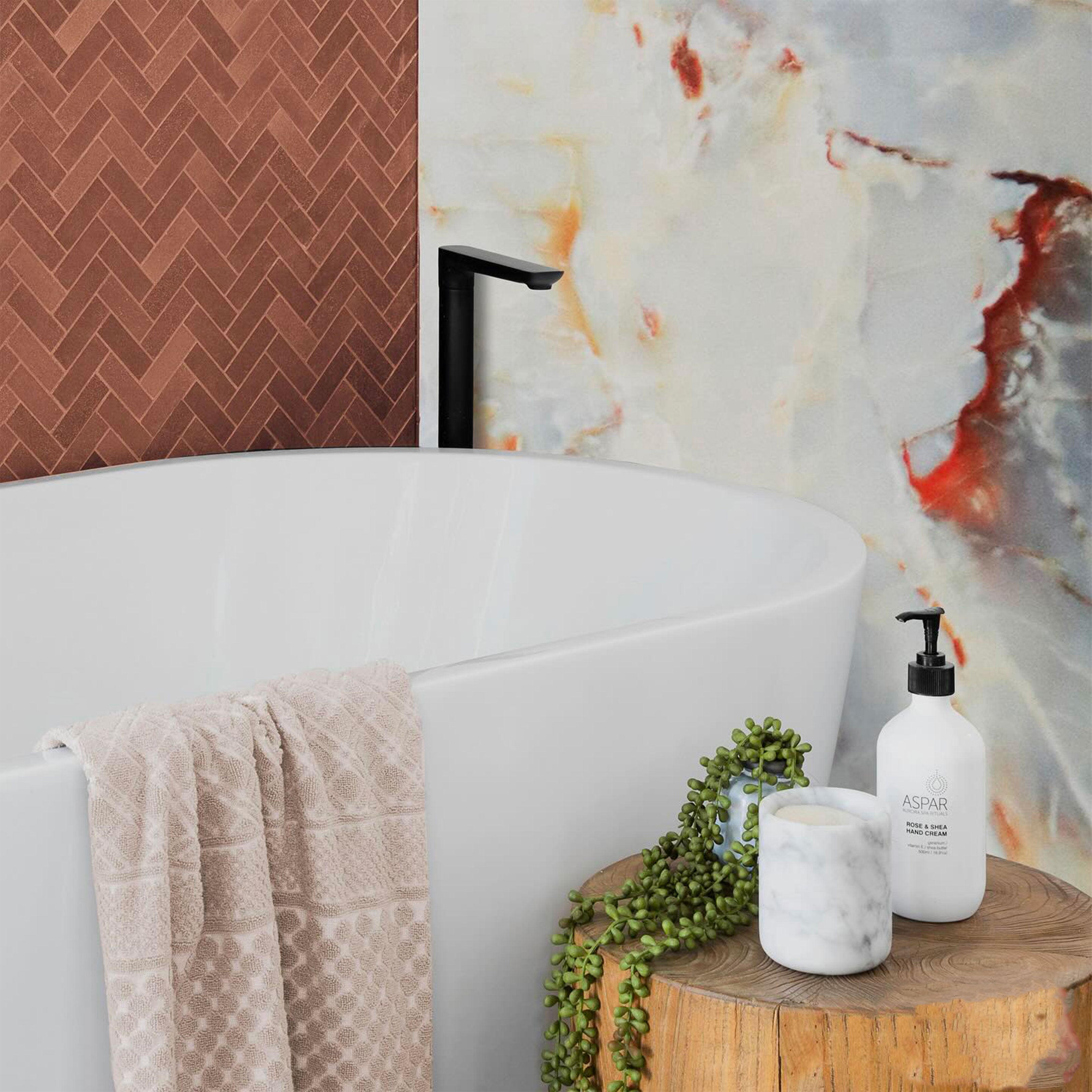 Grande Pannello rivestimento in Polimeri Ultrarealistico effetto Marmo lucido 1220x600x4mm mod.AMALFI ARD