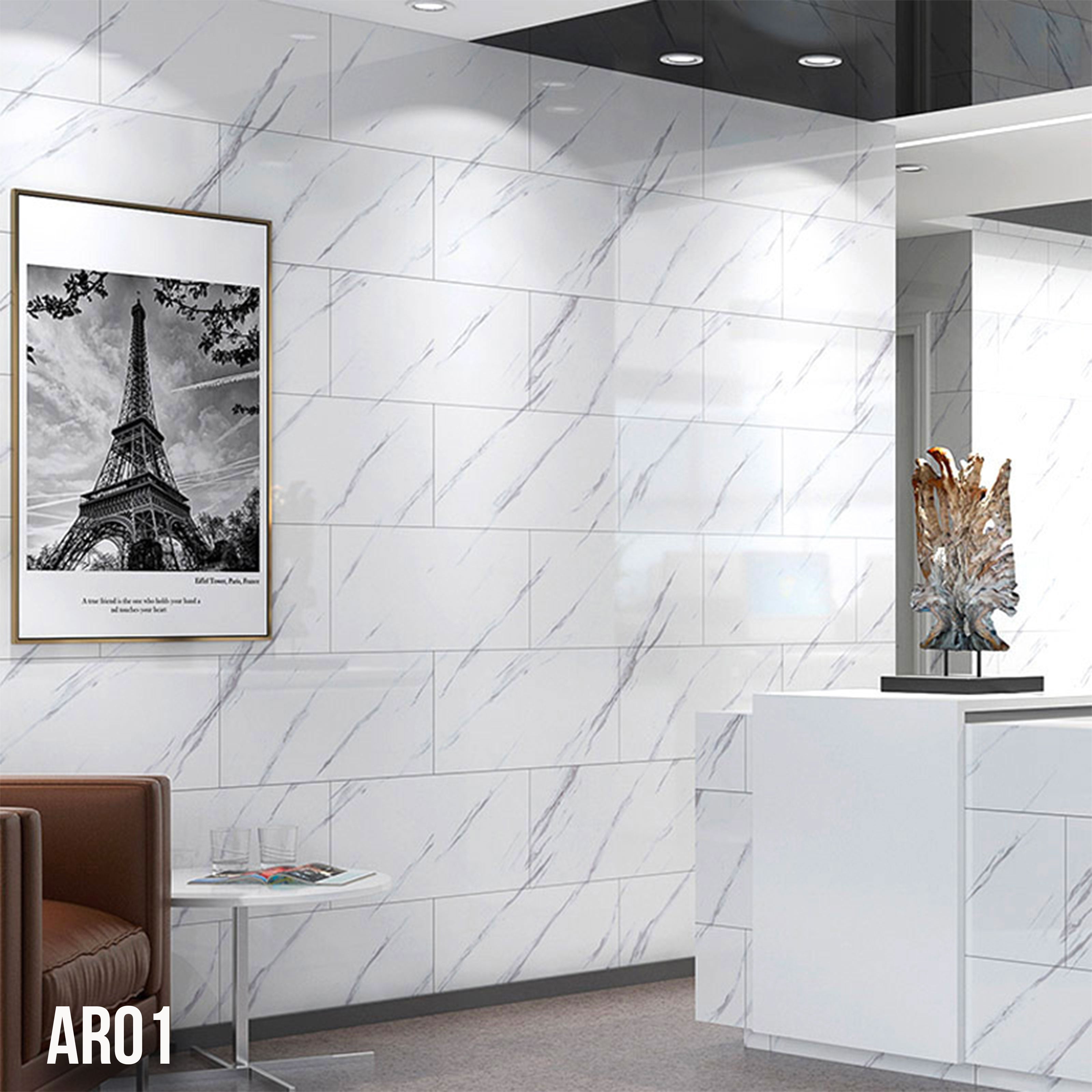 Pannelli in PVC Autoadesivi Effetto Marmo/Granito 60x30xcm Lussuosi, isolanti, idrorepellenti, ignifughi - Eternal Parquet