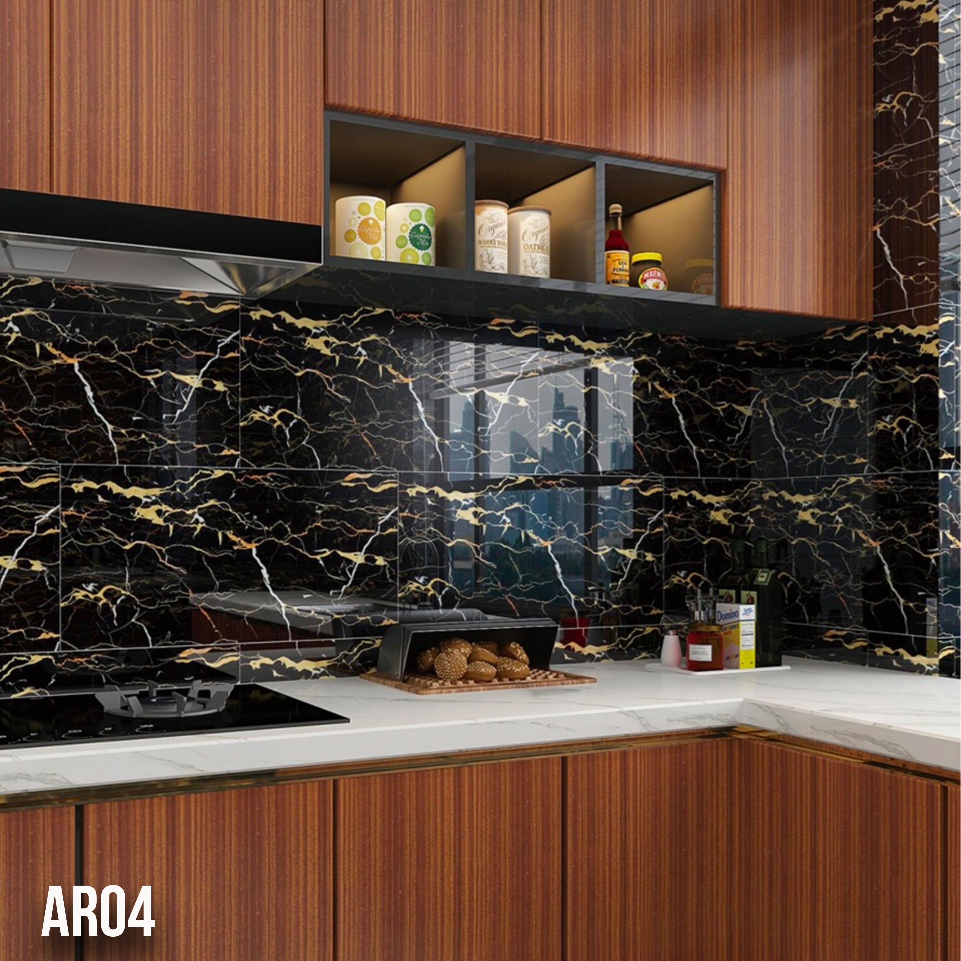 Pannelli in PVC Autoadesivi Effetto Marmo/Granito 60x30xcm Lussuosi, isolanti, idrorepellenti, ignifughi - Eternal Parquet