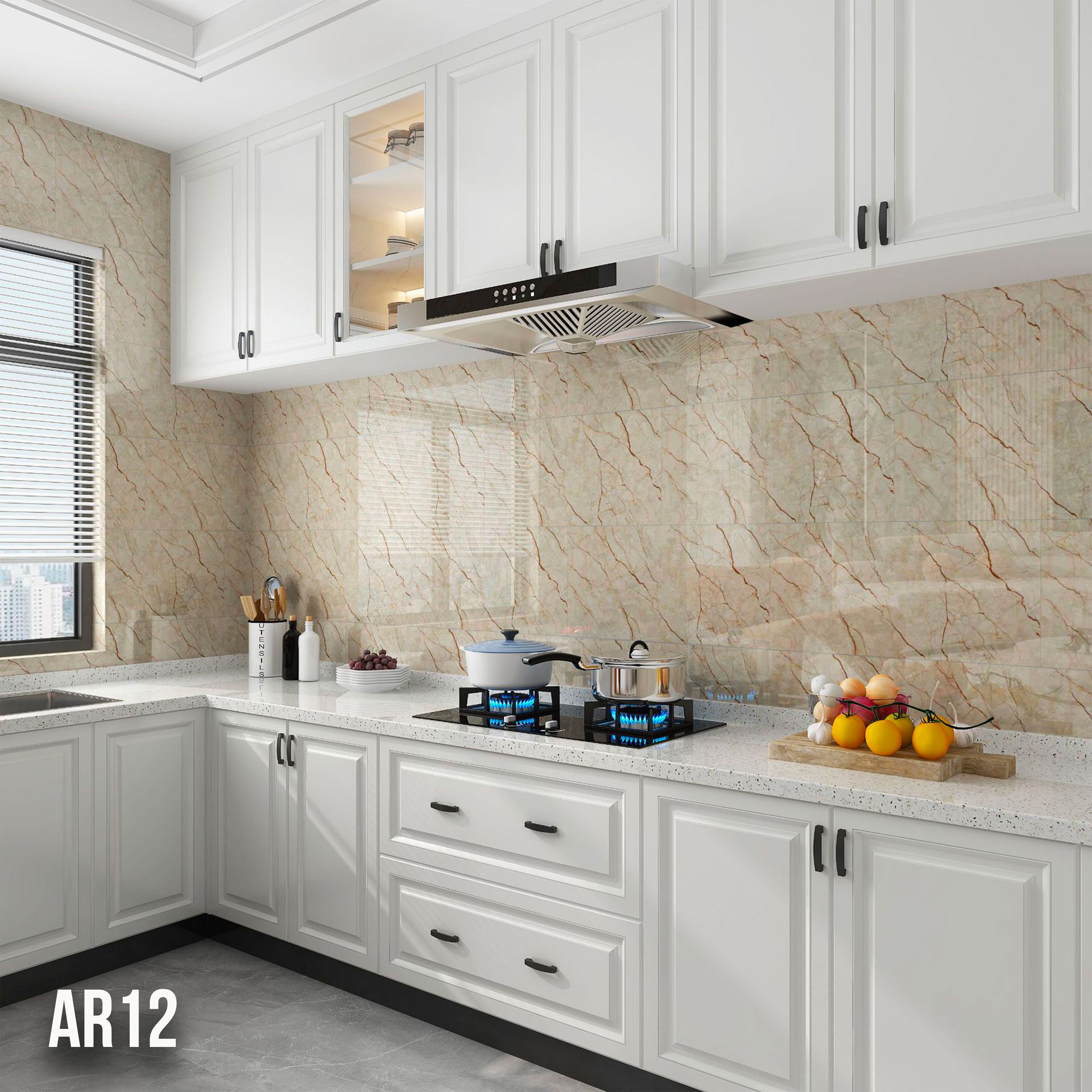 Pannelli in PVC Autoadesivi Effetto Marmo/Granito 60x30xcm Lussuosi, isolanti, idrorepellenti, ignifughi - Eternal Parquet