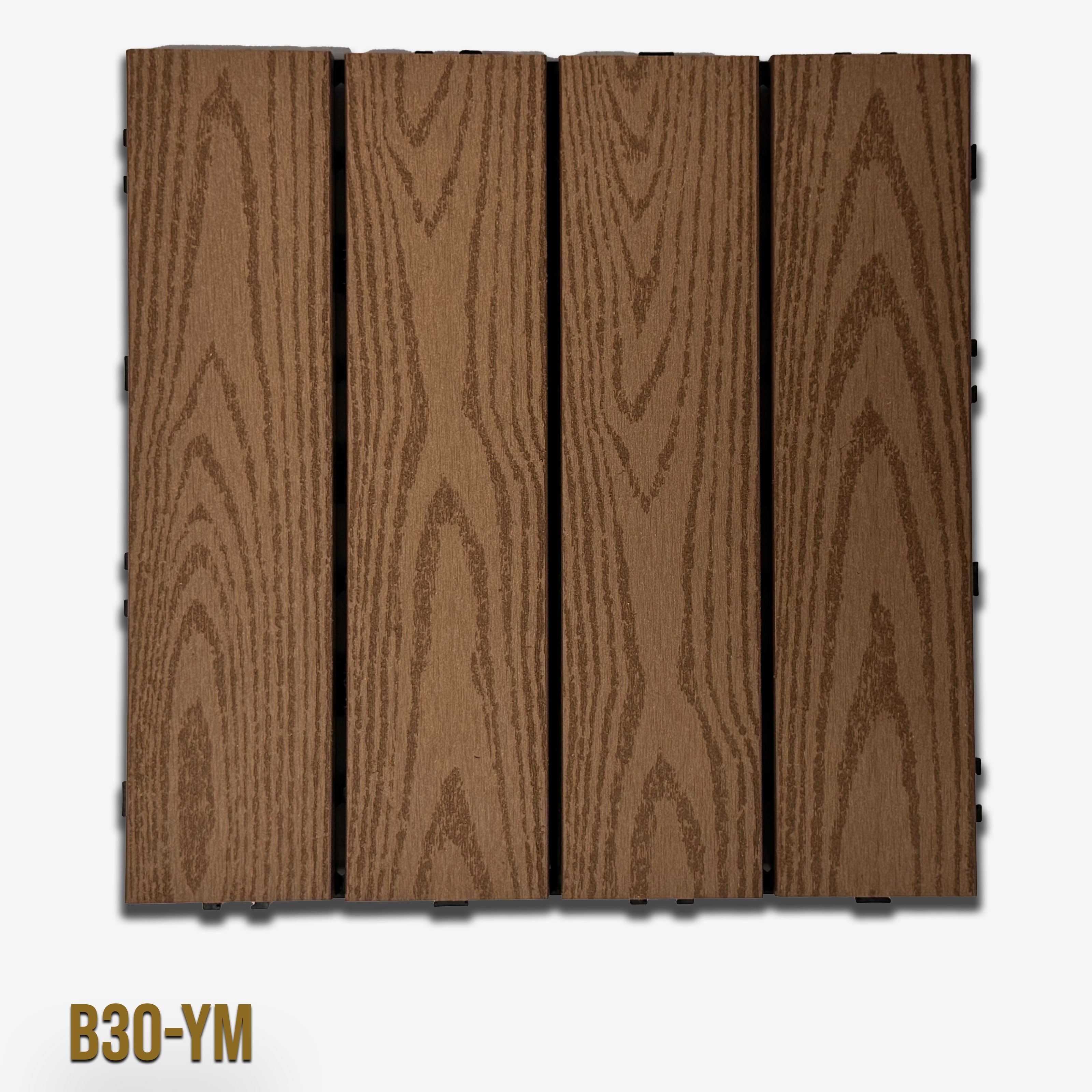 1mq (11 pezzi) di Pavimento Quadrotte in decking WPC da esterno 30X30cm (sp.2cm) inclusa struttura CLICK - Eternal Parquet