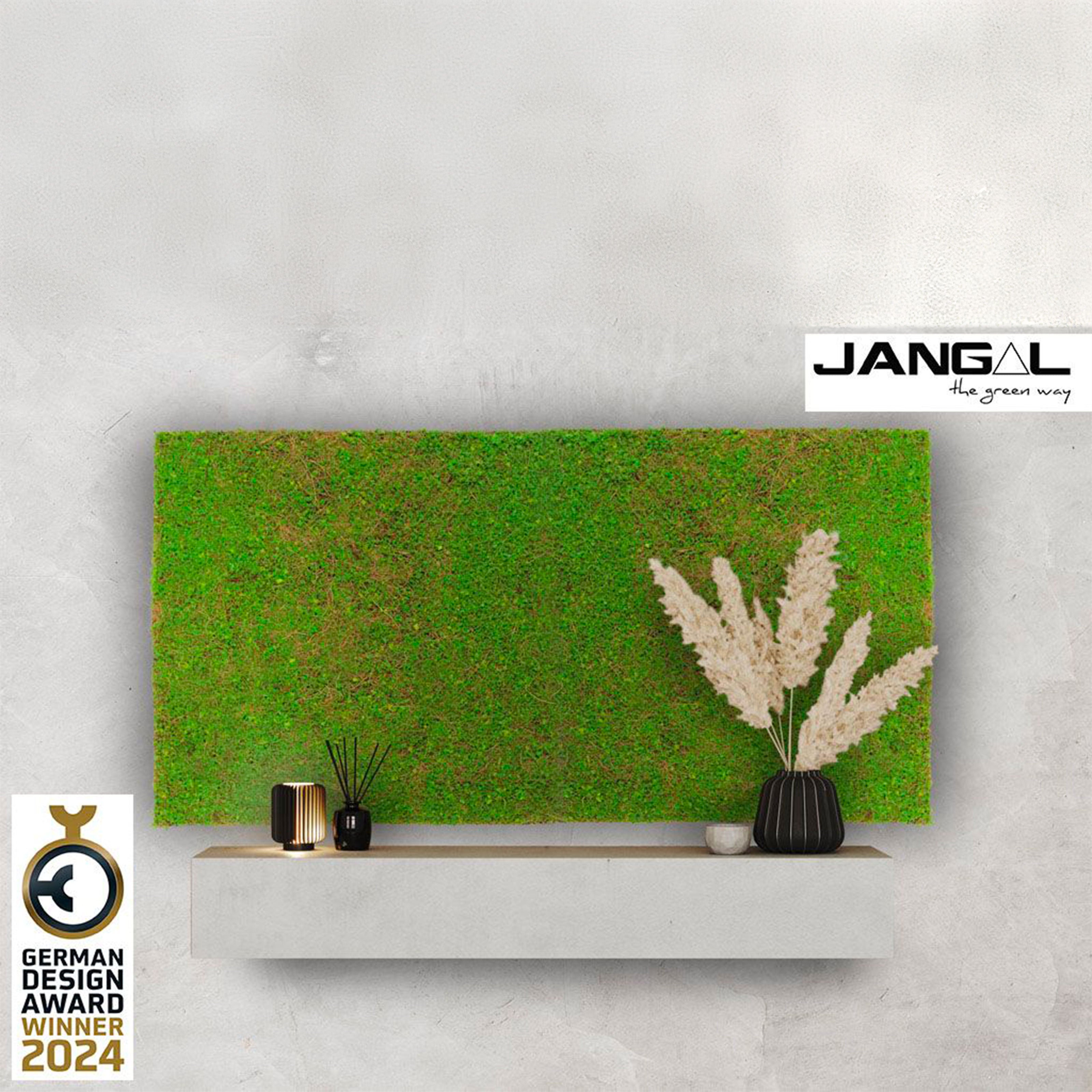 JANGAL Pannelli acustici Modulabili in FLORA sintetica ULTRAREALISTICA 52x52cm mod. LIGHT GREEN COCONUT - Eternal Parquet