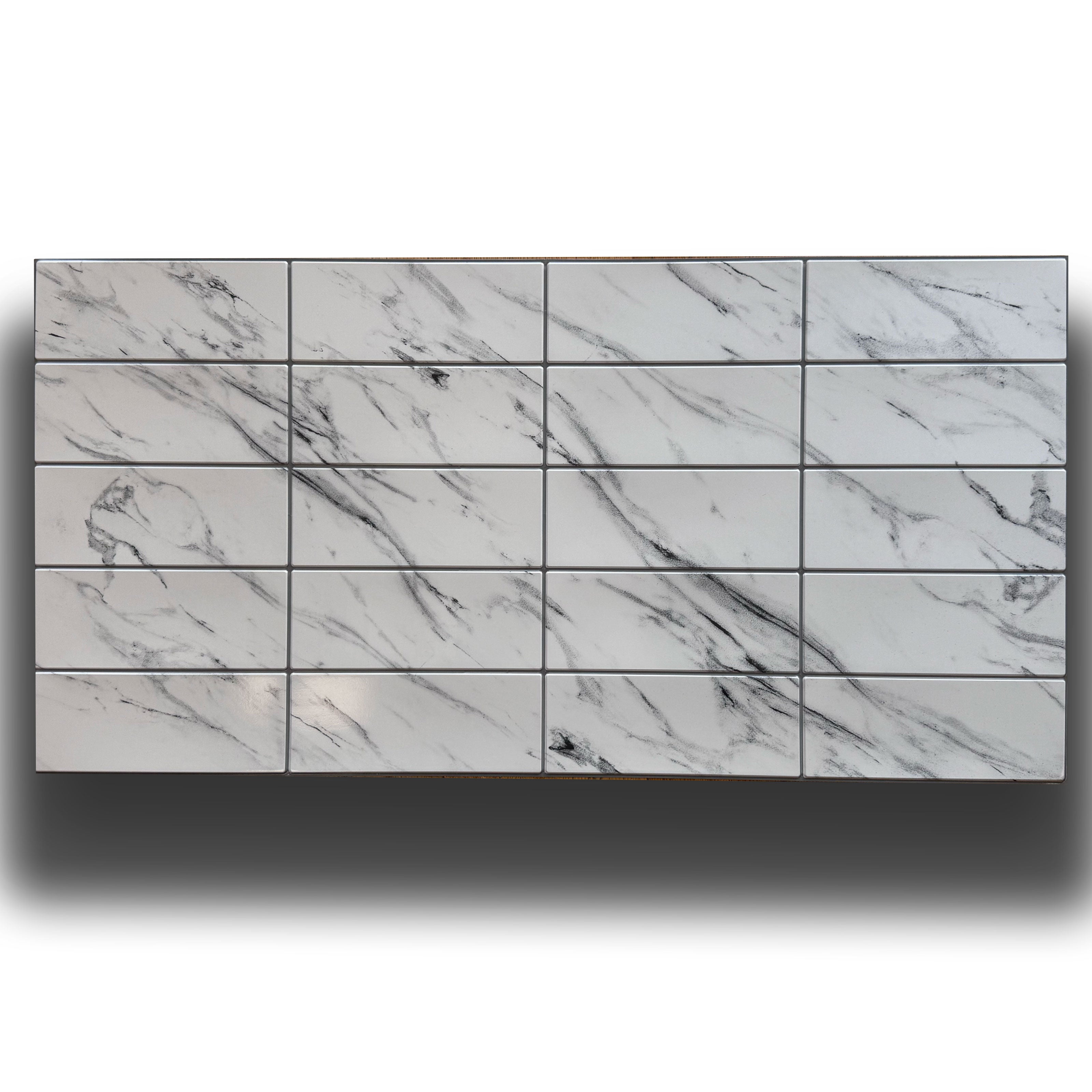 Pannelli 3D Rivestimento a parete in PVC effetto MARMO CARRARA 95x48cm Realistici, isolanti, idrorepellenti. - Eternal Parquet