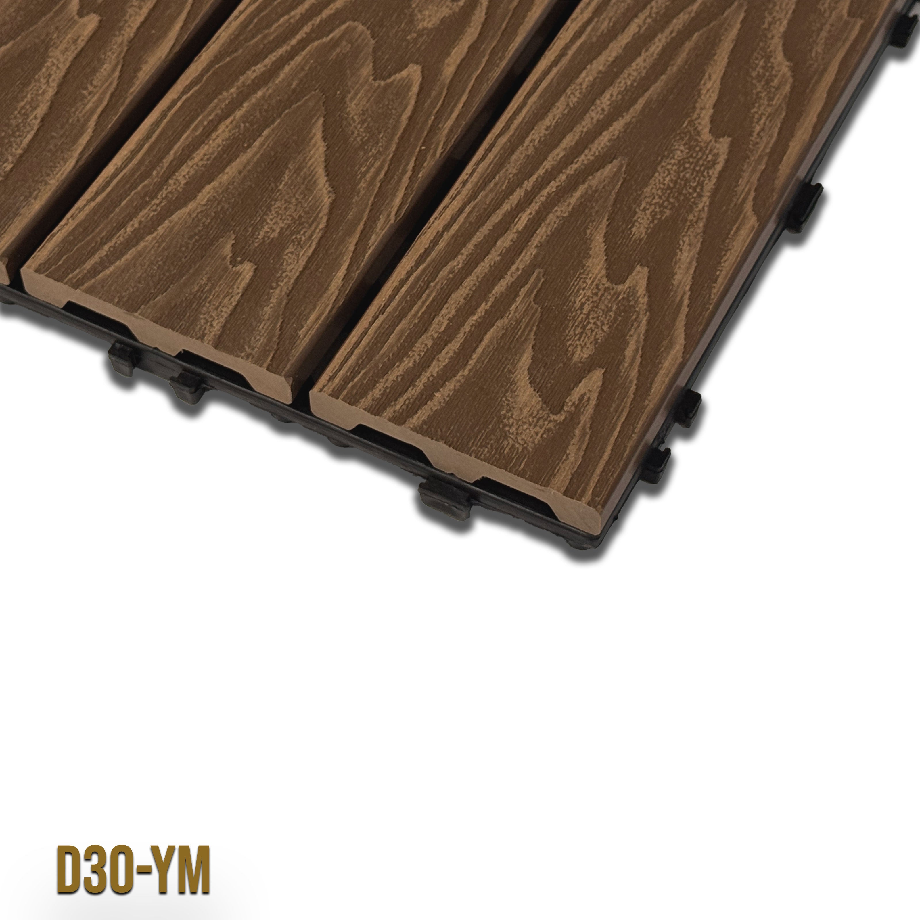 1mq (11 pezzi) di Pavimento Quadrotte in decking WPC da esterno 30X30cm (sp.2cm) inclusa struttura CLICK - Eternal Parquet