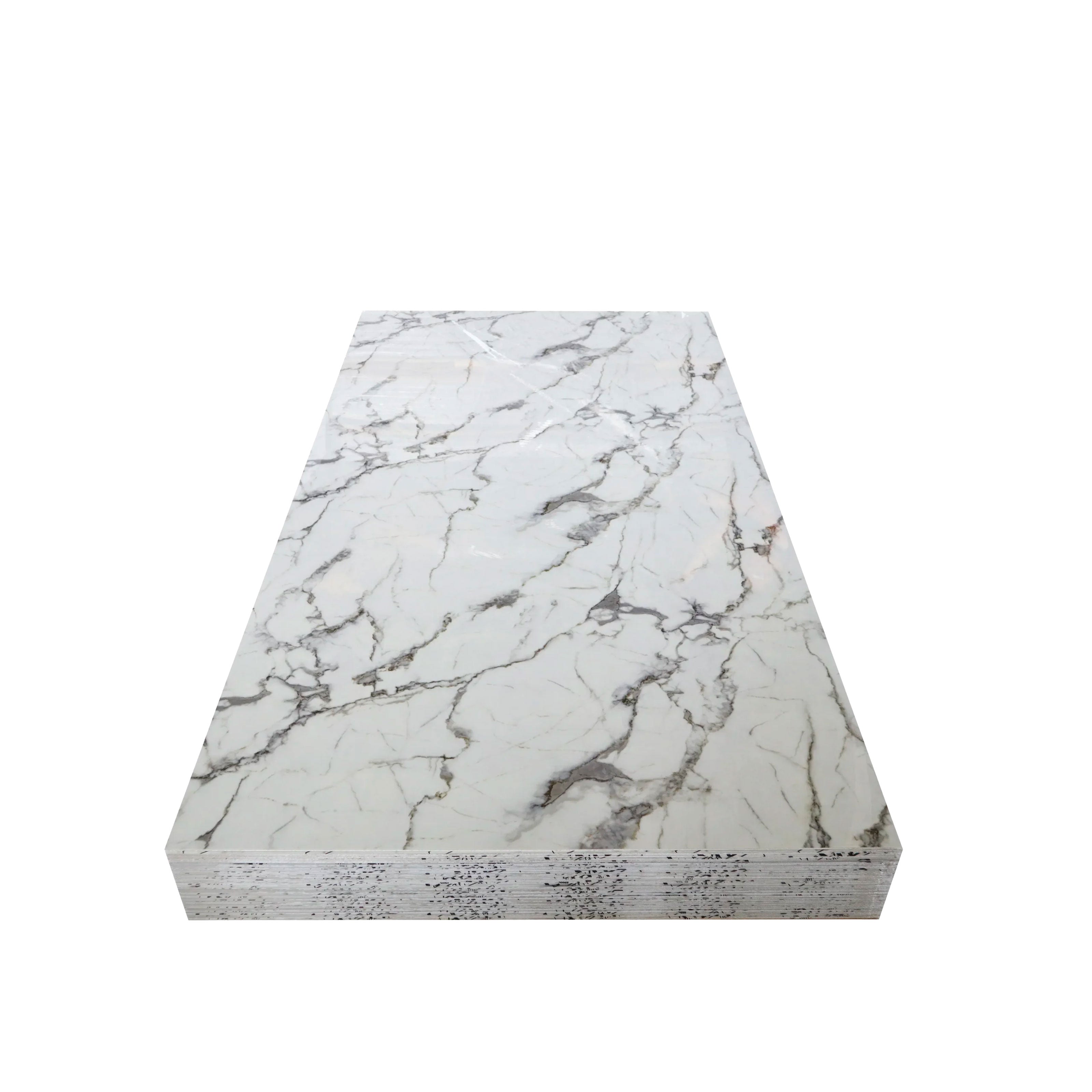 Pacco da n.4pz (2,9mq) Pannelli rivestimento in Polimeri Ultrarealistico effetto Marmo lucido 1220x600x4mm mod.ISCHIA - Eternal Parquet