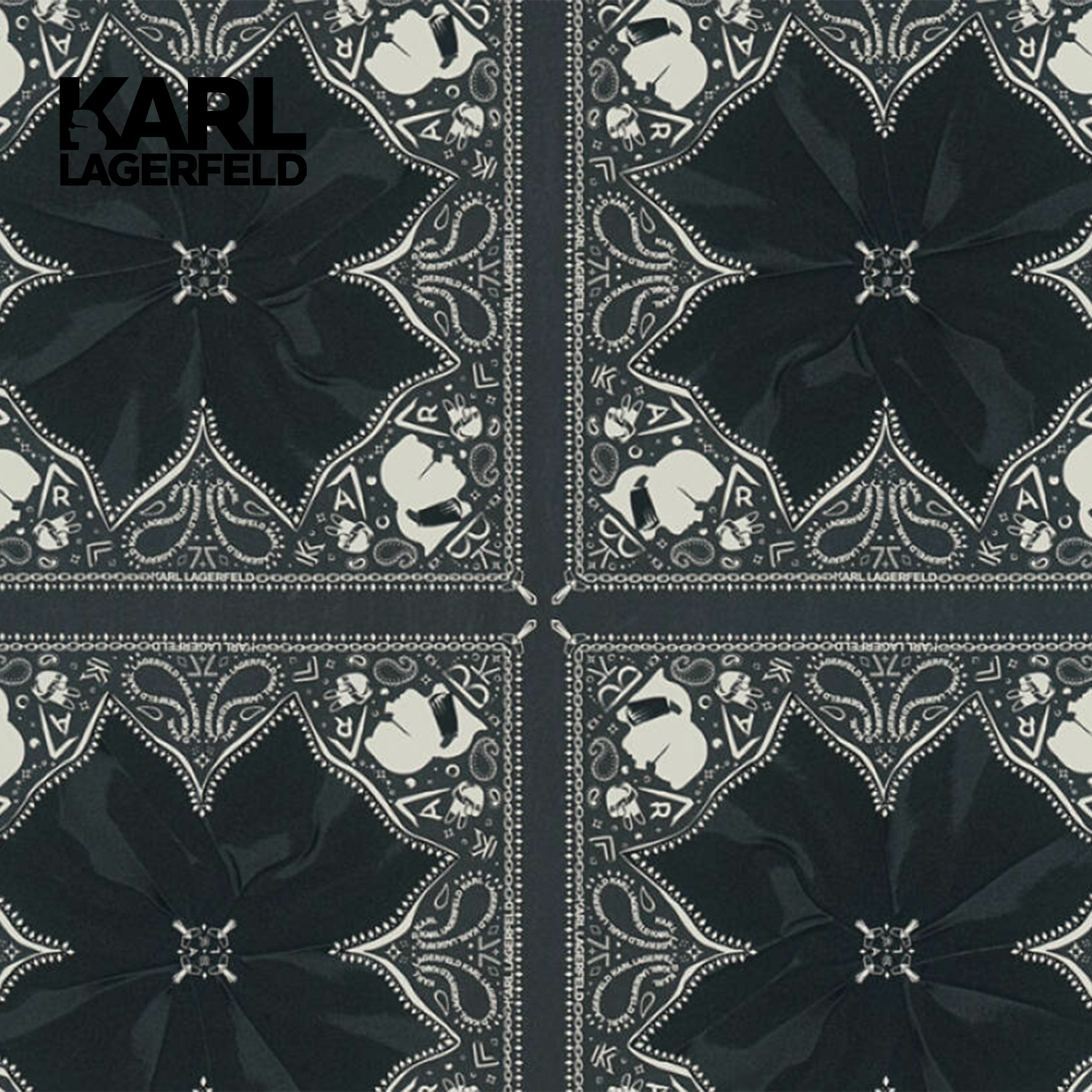 5,32mq Rotolo Carta da Parati griffata KARL LAGERFELD in TNT a rilievo multigloss PREMIUM 10,05x0,53mt cod. 37845-2 - Eternal Parquet