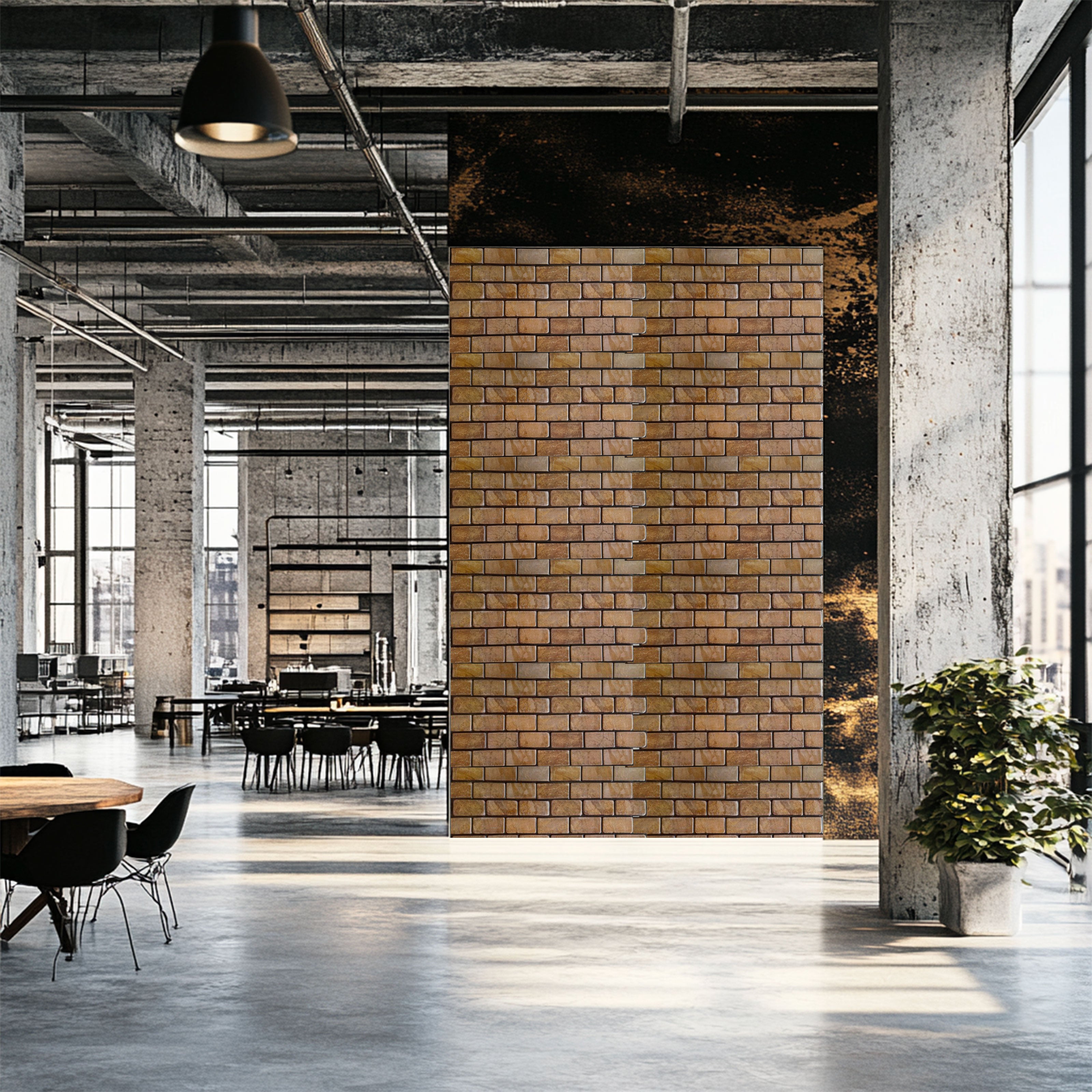 Pannelli 3D Rivestimento a parete in PVC effetto MATTONI TERRA 96x48cm Realistici, isolanti, idrorepellenti. - Eternal Parquet