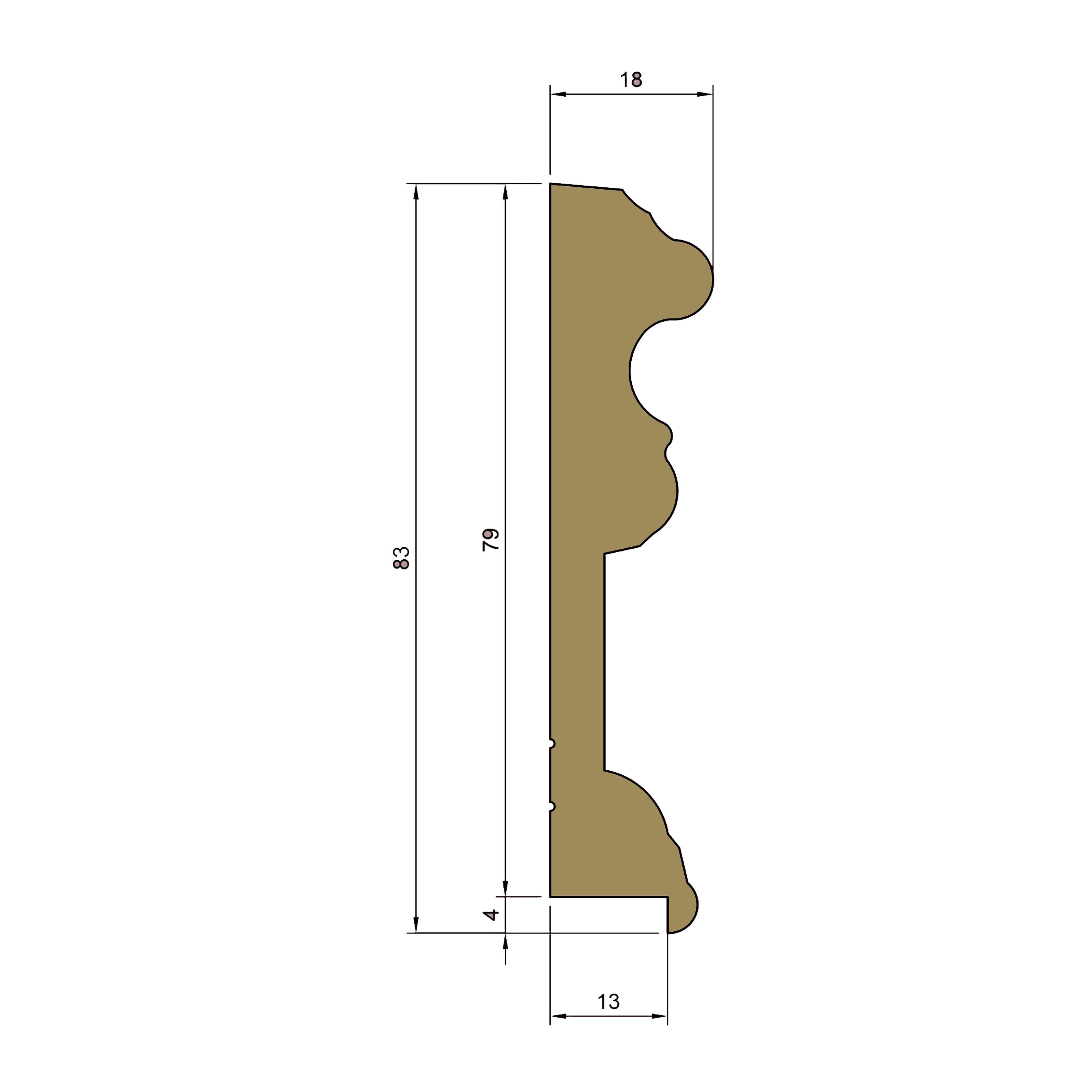 Pannello Bianco completo per boiserie 25x55x1,9cm con cornice in Duropolimero e riempimento in cartongesso - Eternal Parquet