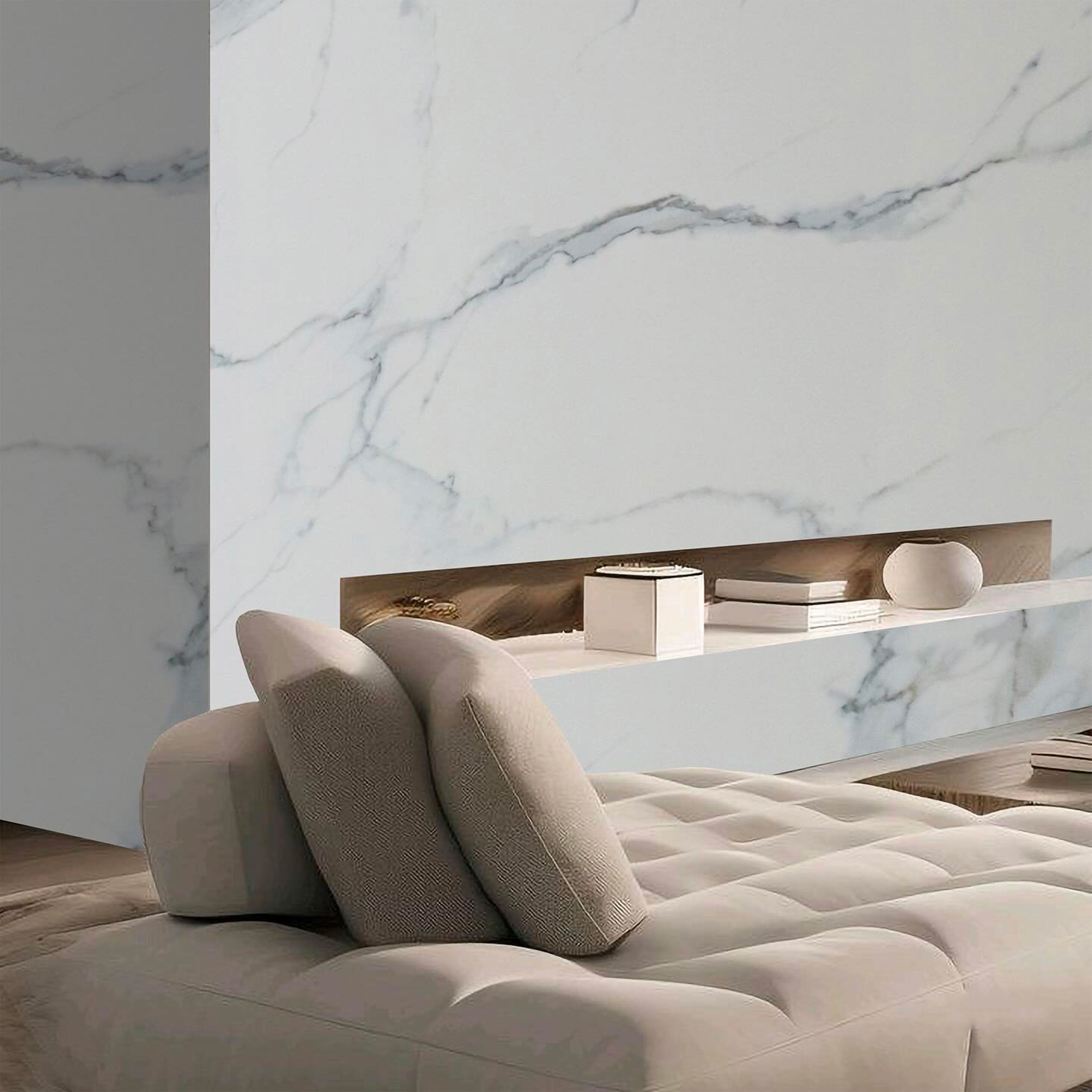 Pacco da n.4pz (2,9mq) Pannelli rivestimento in Polimeri Ultrarealistico effetto Marmo lucido 1220x600x4mm mod.POMPEI - Eternal Parquet