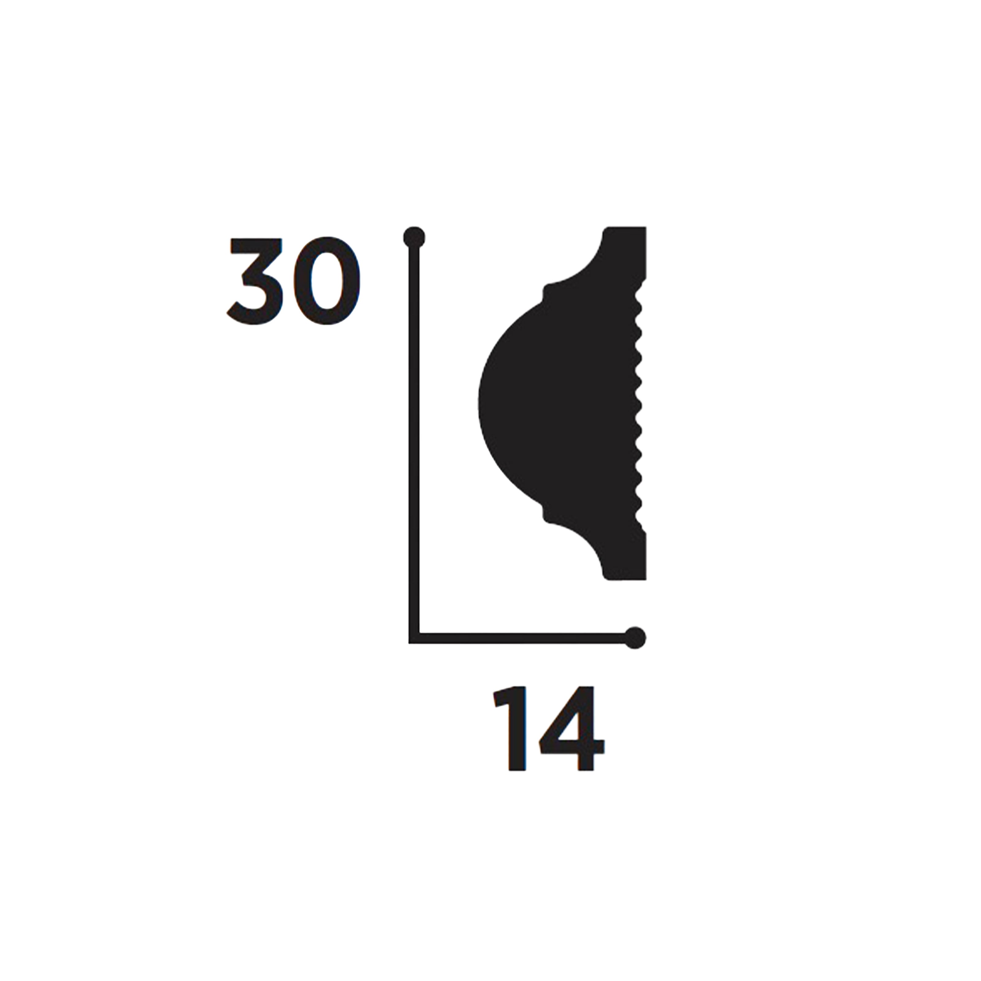 Cornice per boiserie in POLIMERI FeelingWood-HD 30x14mm - BIANCO (prezzo al metro) - Eternal Parquet