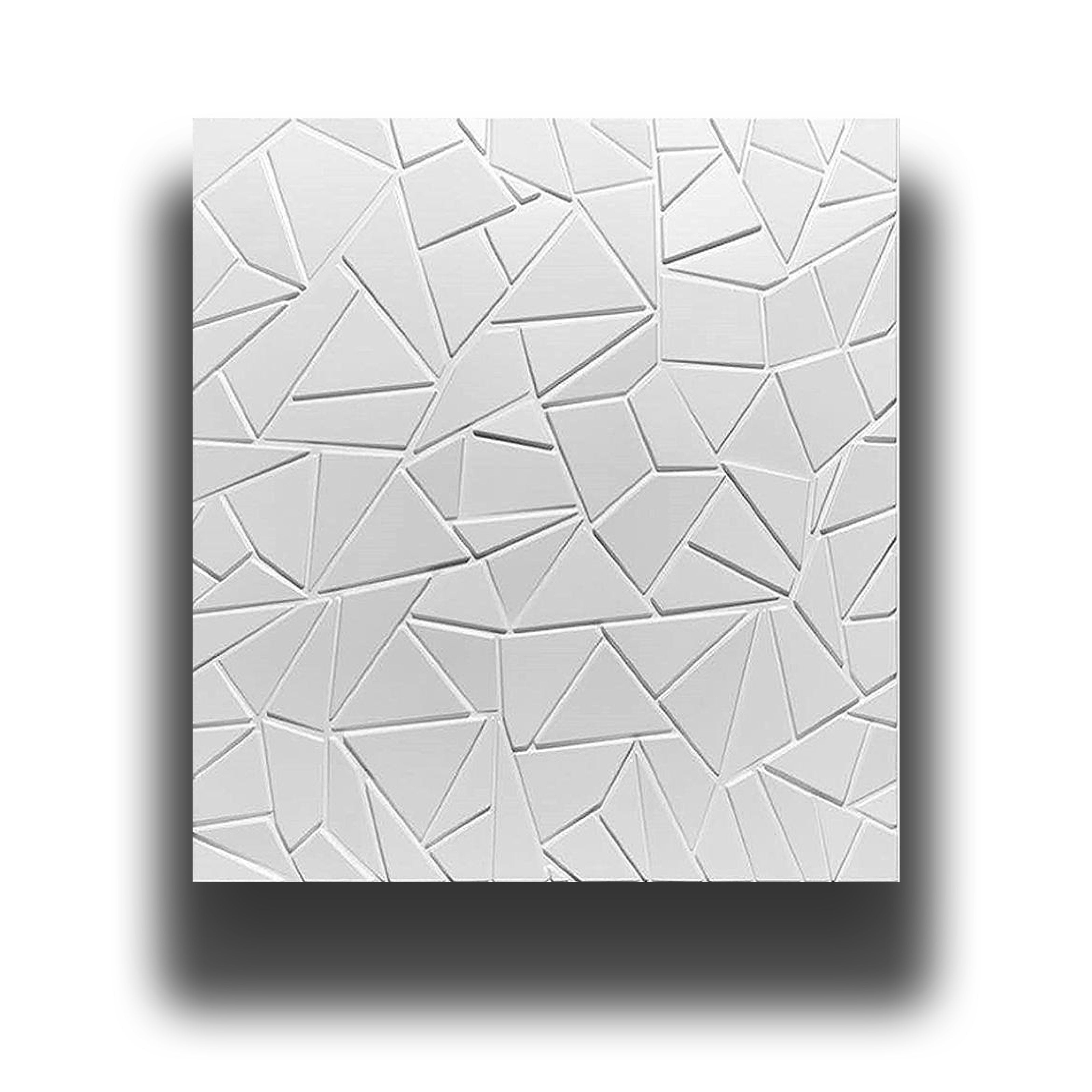 €3,49 pannello per boiserie a parete, rivestimento cassonato a soffitto e porte in PVC 3D 50X50cm mod. SCHEGGE - Eternal Parquet