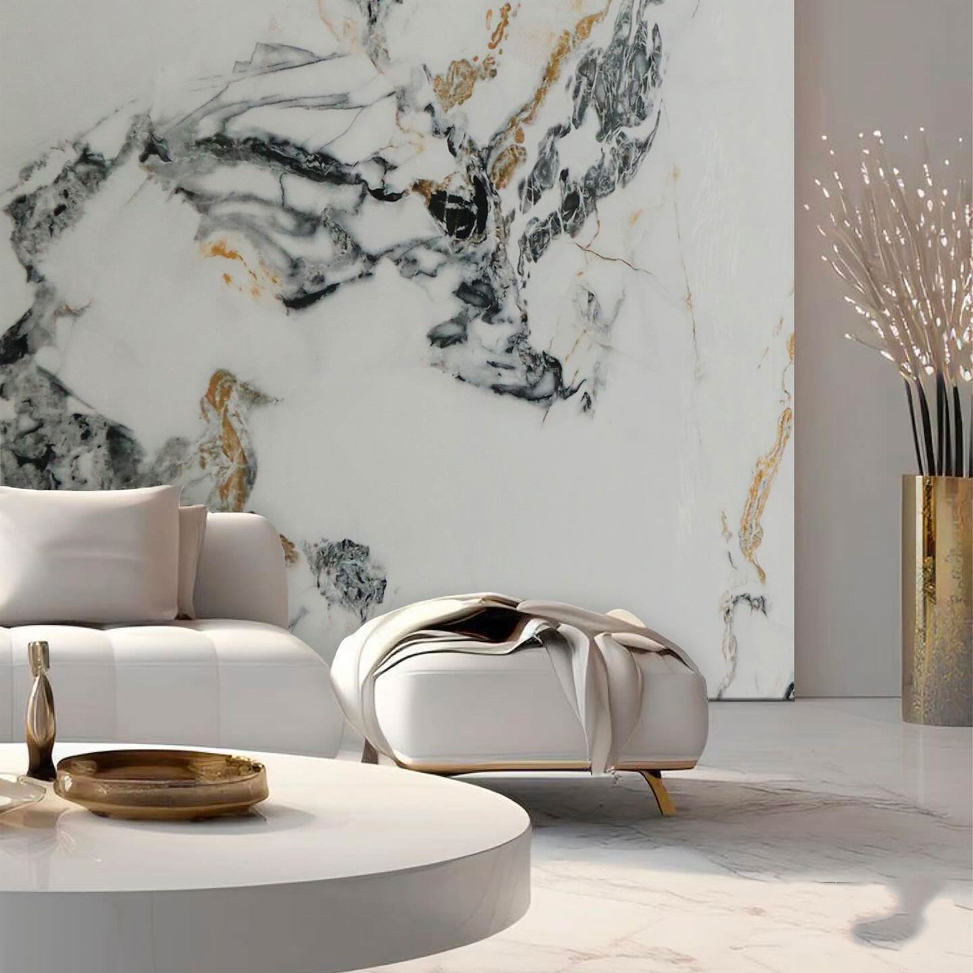 Pacco da n.4pz (2,9mq) Pannelli rivestimento in Polimeri Ultrarealistico effetto Marmo lucido 1220x600x4mm mod.SORRENTO - Eternal Parquet