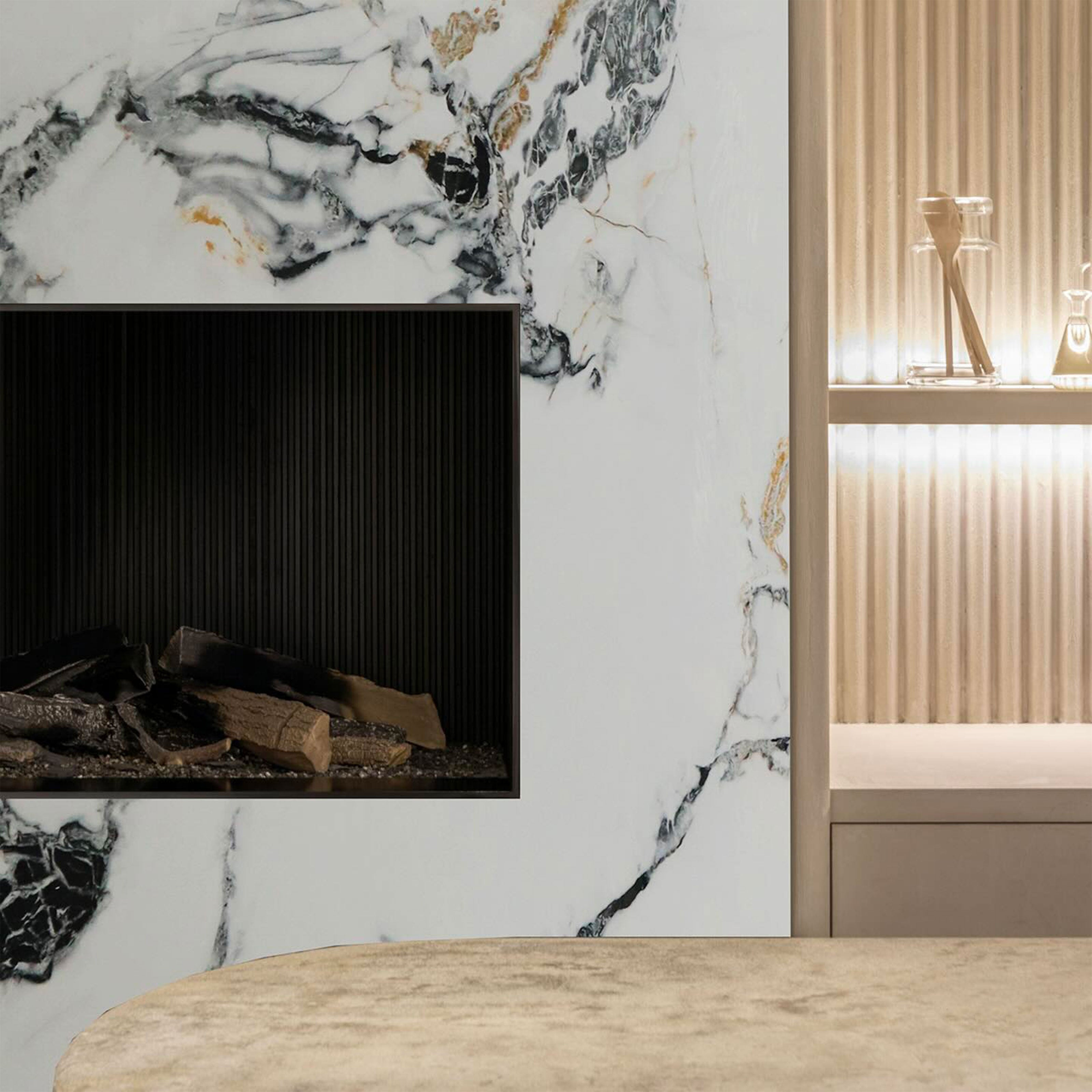 Pacco da n.4pz (2,9mq) Pannelli rivestimento in Polimeri Ultrarealistico effetto Marmo lucido 1220x600x4mm mod.SORRENTO - Eternal Parquet