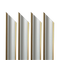 4 barre intere PRETAGLIATE AD ANGOLO per Bugna Boiserie in polimeri linea GOLD (doppio filo oro) ral 9010 varie dimensioni - Eternal Parquet