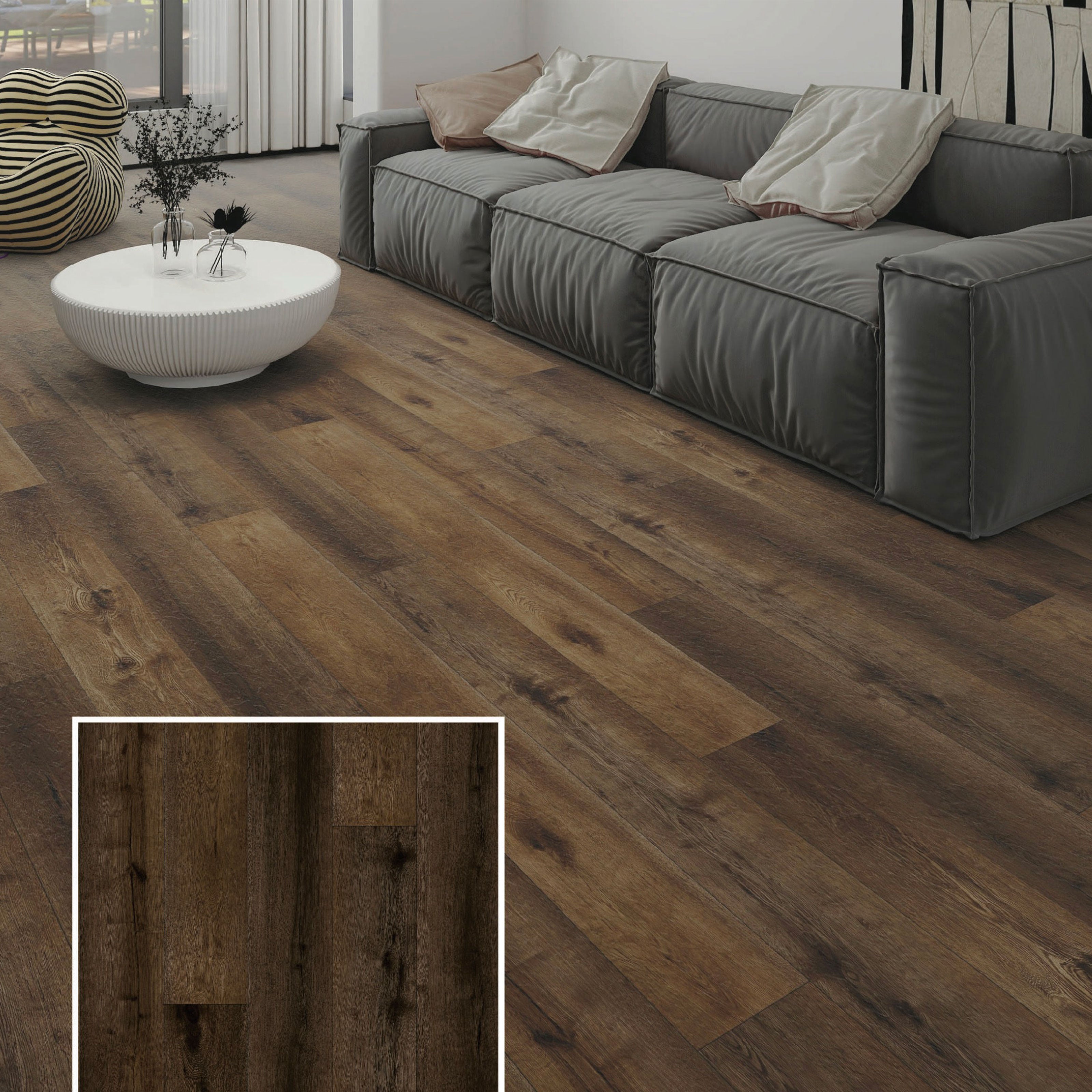 TAAC! il Maxilistone SPC in Polvere di Pietra ULTRAREAL Fast-click 6,5mm (sp.5+1,5) 1524x228mm ADHARA - Eternal Parquet