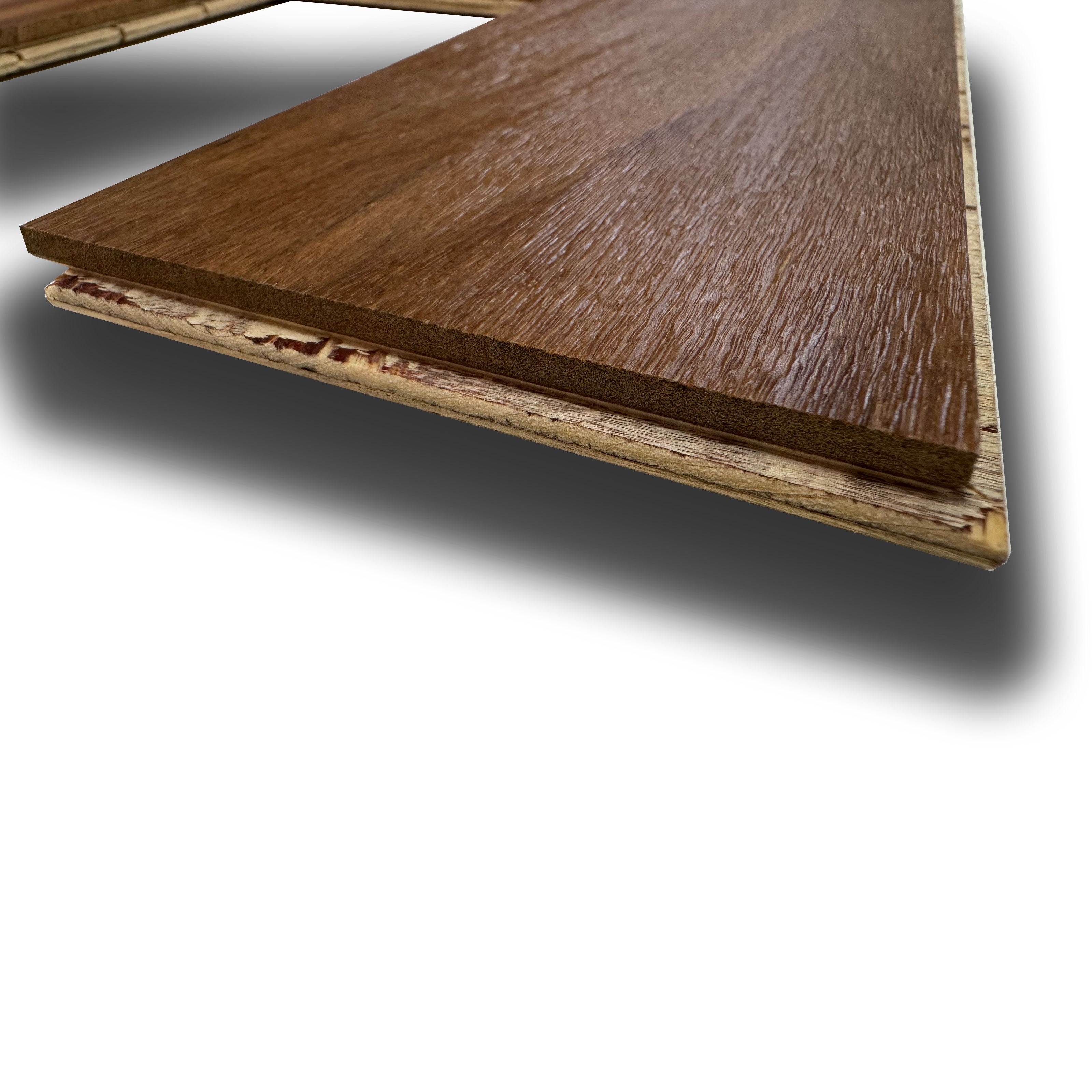 €33,90mq * STOCK GARBELOTTO * Lotto da 93mq di Maxilistone prefinito spazzolato AFRORMOSIA 10x90x500/800 - Eternal Parquet