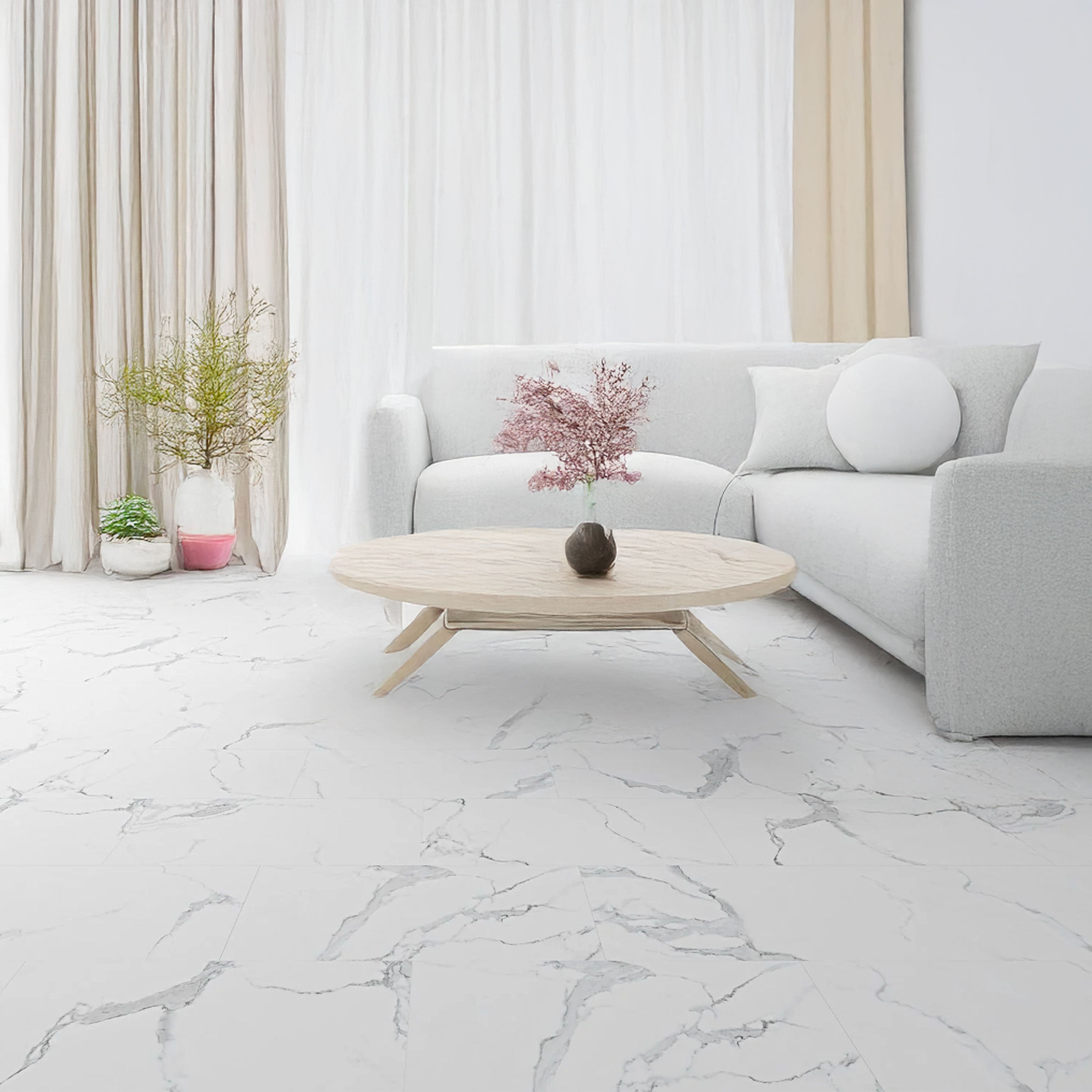 TAAC! il Pavimento SPC in Polvere di Pietra Fast-click 5mm (sp.4+1) 610X305mm mod. ALDEBARAN (carrara marmo) - Eternal Parquet