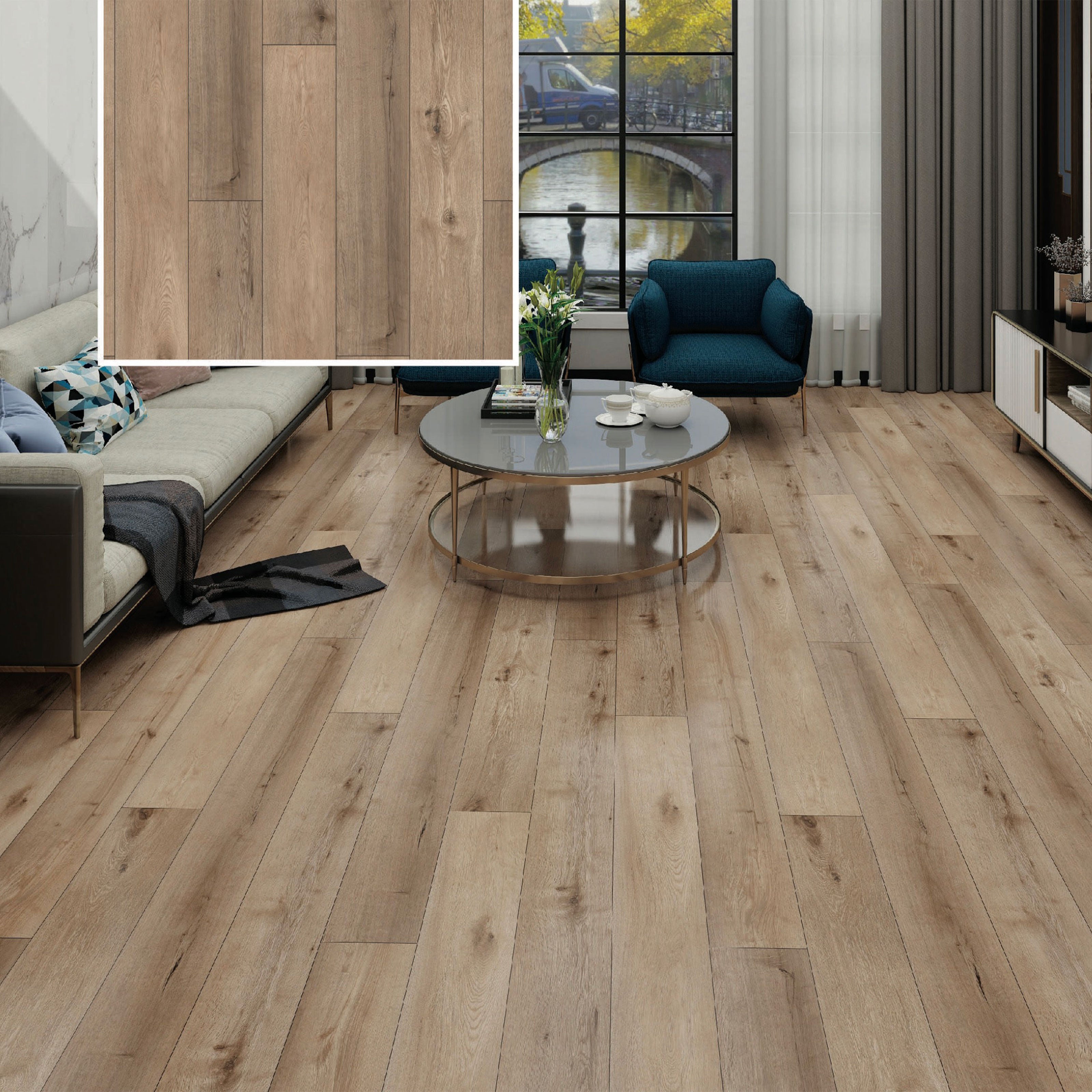 TAAC! il Maxilistone SPC in Polvere di Pietra ULTRAREAL Fast-click 6,5mm (sp.5+1,5) 1524x228mm ALNITAK - Eternal Parquet