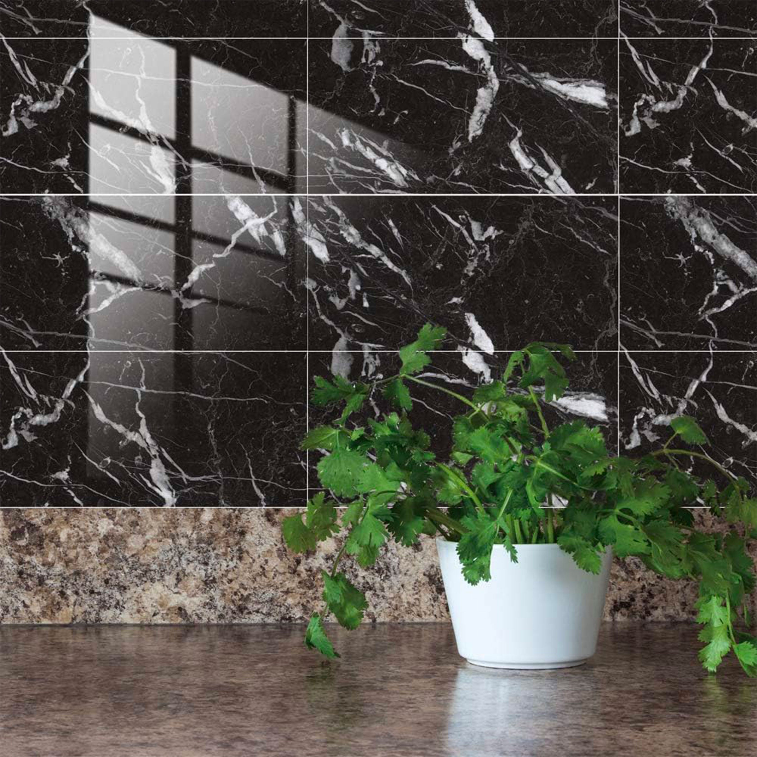 Pannelli in PVC Autoadesivi Effetto Marmo/Granito 60x30xcm Lussuosi, isolanti, idrorepellenti, ignifughi - Eternal Parquet