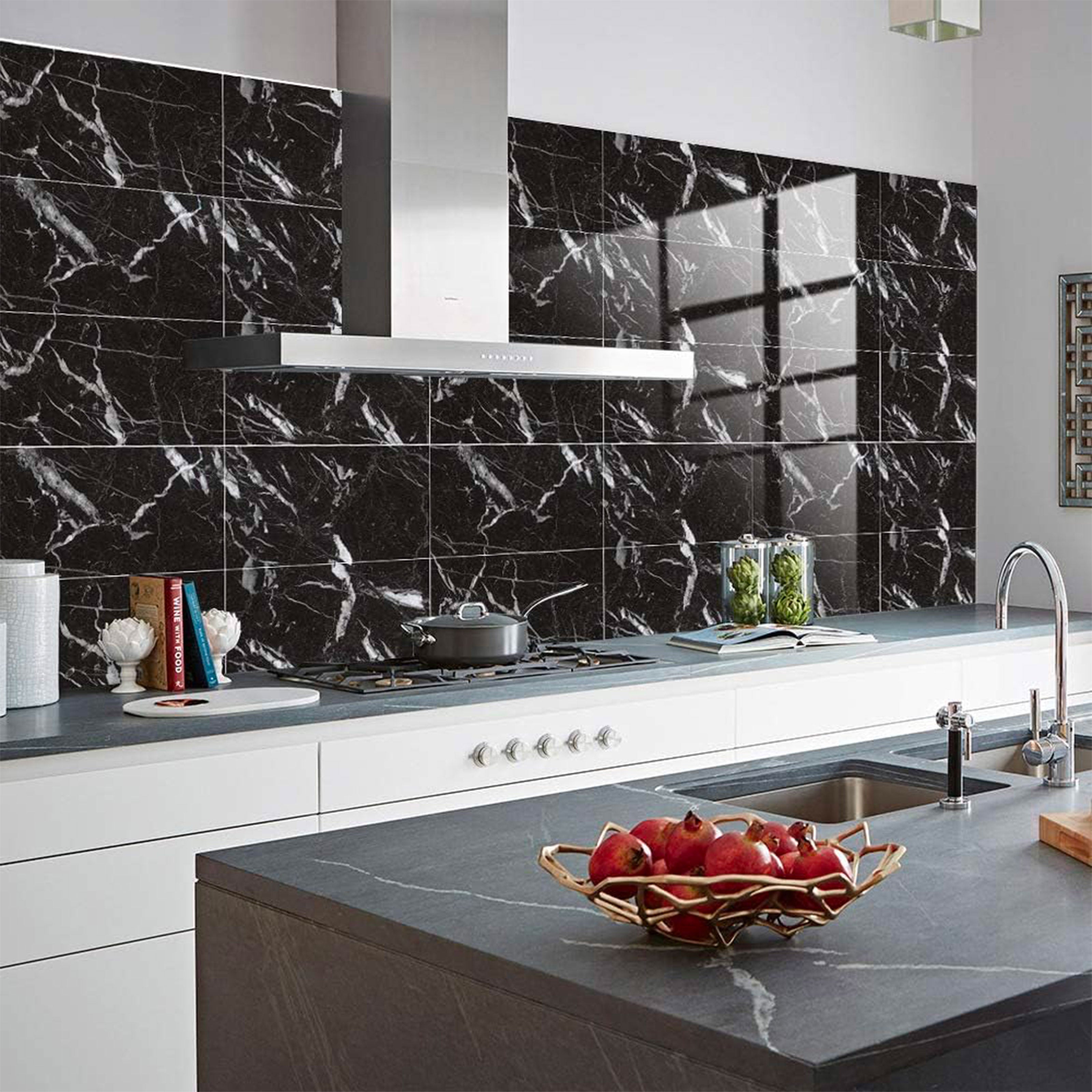 Pannelli in PVC Autoadesivi Effetto Marmo/Granito 60x30xcm Lussuosi, isolanti, idrorepellenti, ignifughi - Eternal Parquet