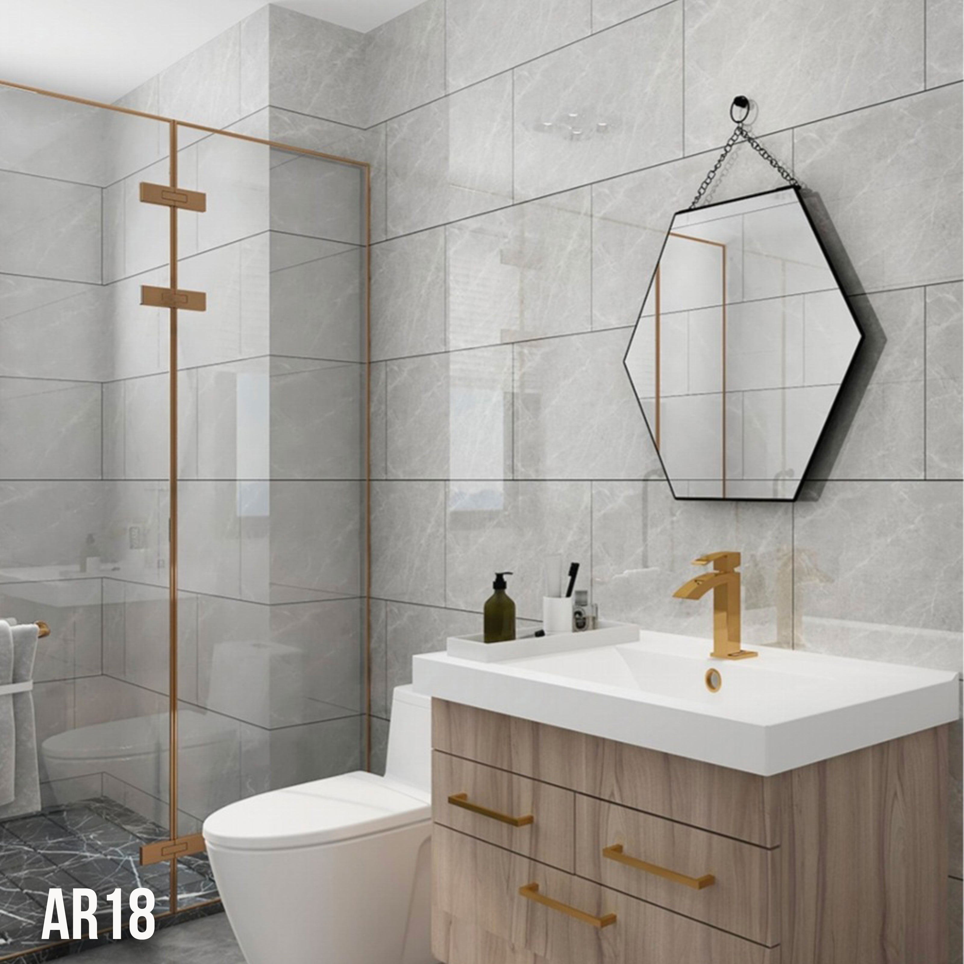 Pannelli in PVC Autoadesivi Effetto Marmo/Granito 60x30xcm Lussuosi, isolanti, idrorepellenti, ignifughi - Eternal Parquet