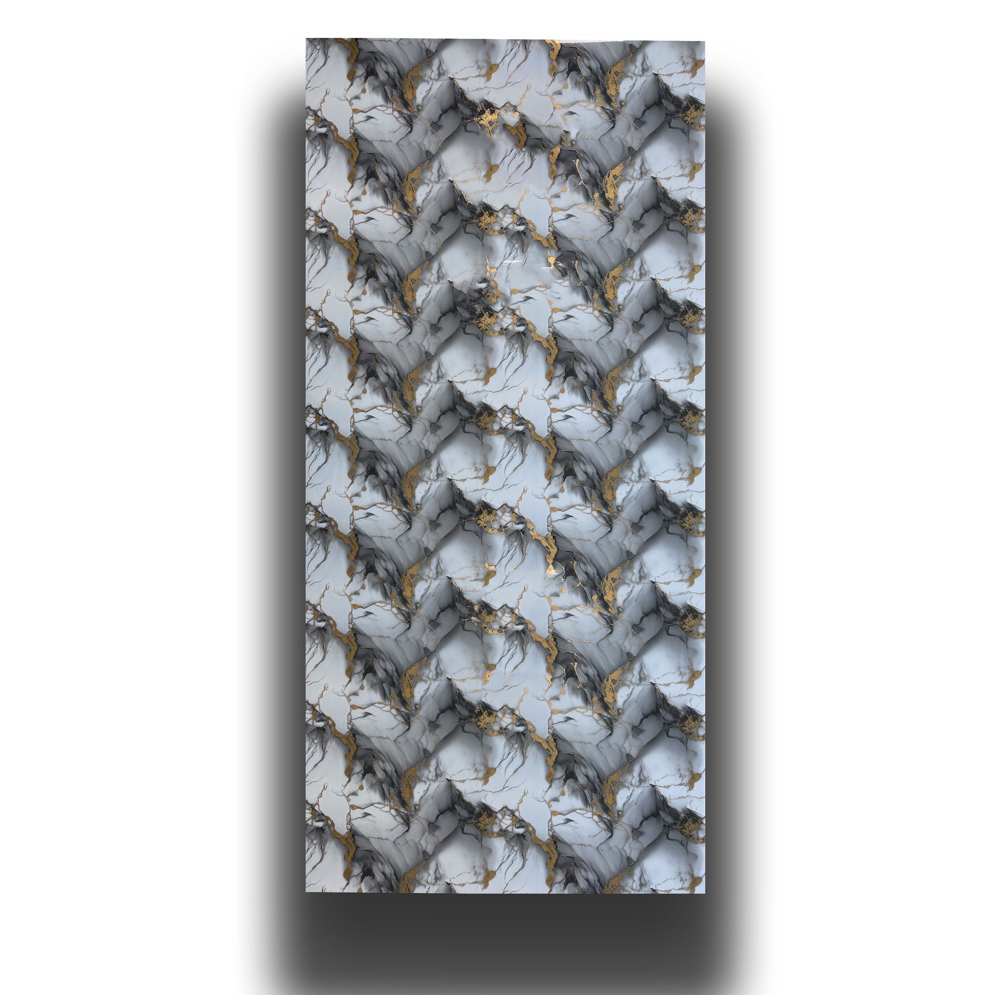 Rotolo da 3,6mq Rivestimento AUTOADESIVO in SXP thermo/acustico MARMO LUCIDO HI-RES 1200x3000x2,5mm HYDRO. Col. PLD-2031 WHITE - Eternal Parquet