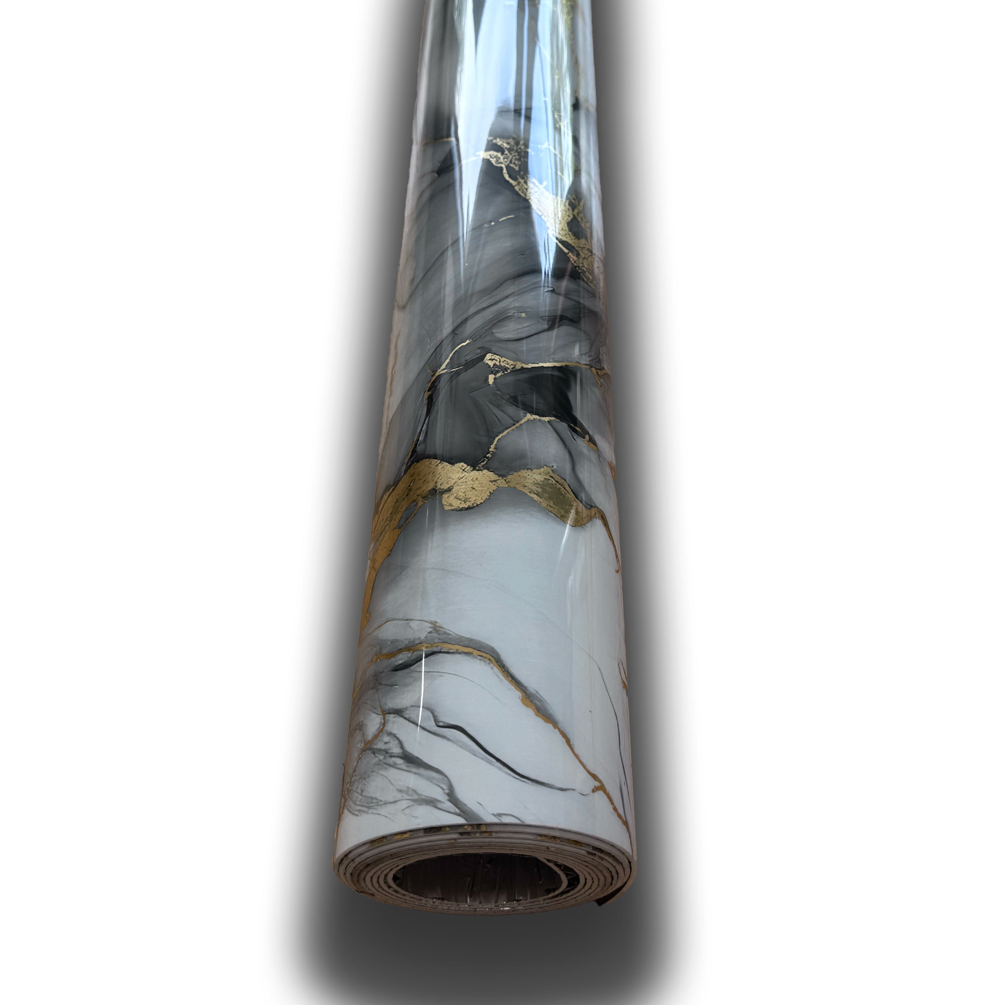 Rotolo da 3,6mq Rivestimento AUTOADESIVO in SXP thermo/acustico MARMO LUCIDO HI-RES 1200x3000x2,5mm HYDRO. Col. PLD-2031 WHITE - Eternal Parquet