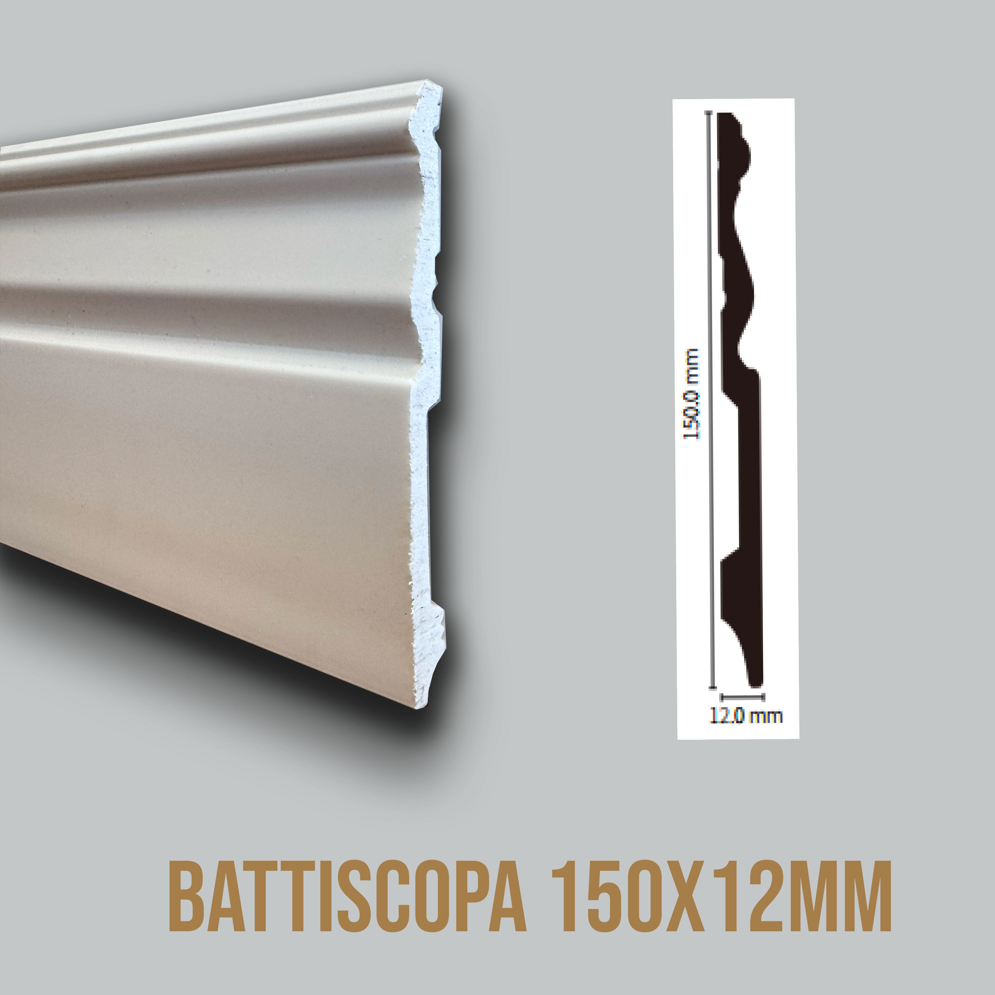 Kit 2 metri di parete Boiserie PREMIUM "Decorativa" (senza pannelli, solo estetica) in polimeri bianca (L200xH120) verniciabile - Eternal Parquet