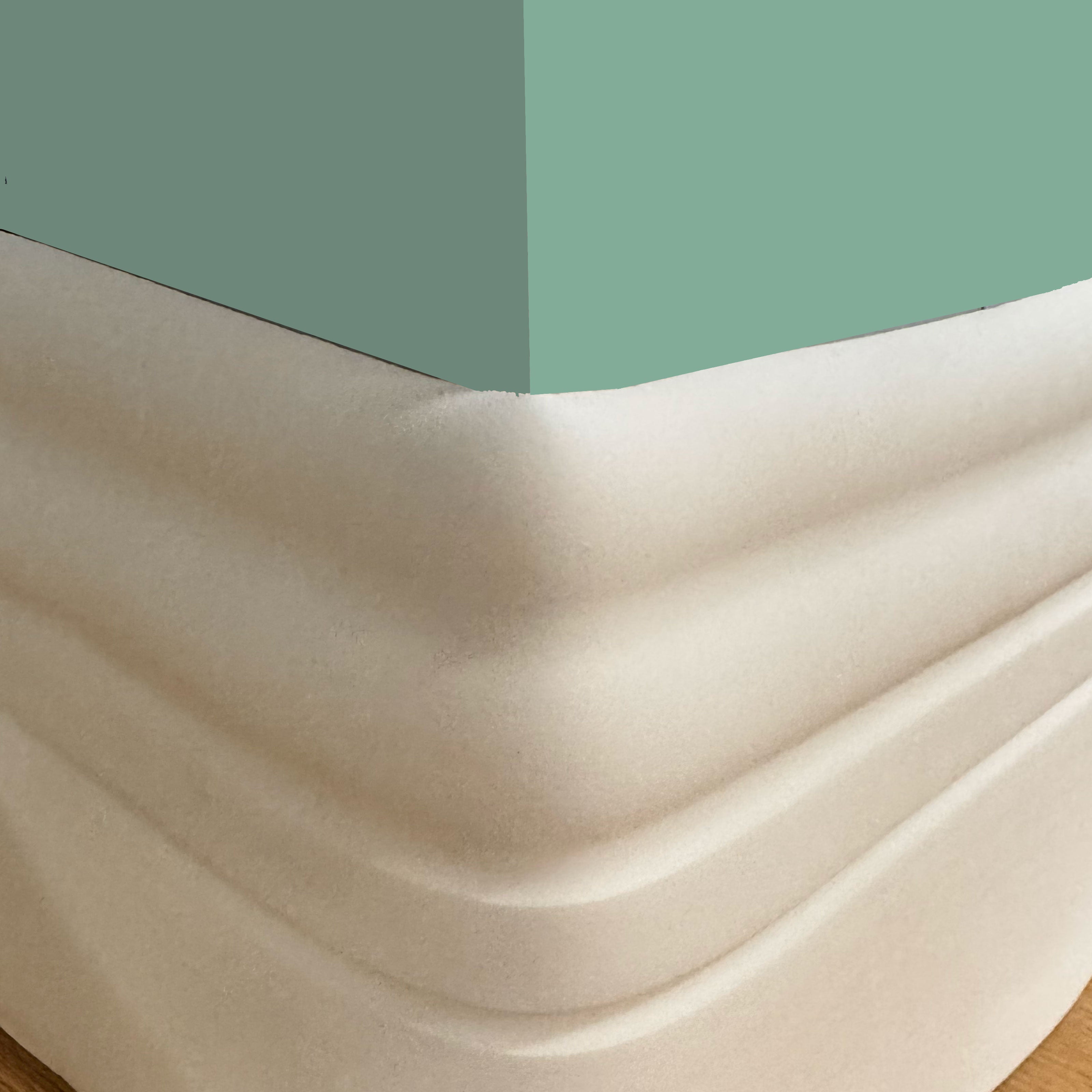 Pacco da 3 metri lineari di Battiscopa DUCALE autoadesivo flessibile AVORIO 155x12mm (niente colla chiodi e tagli)