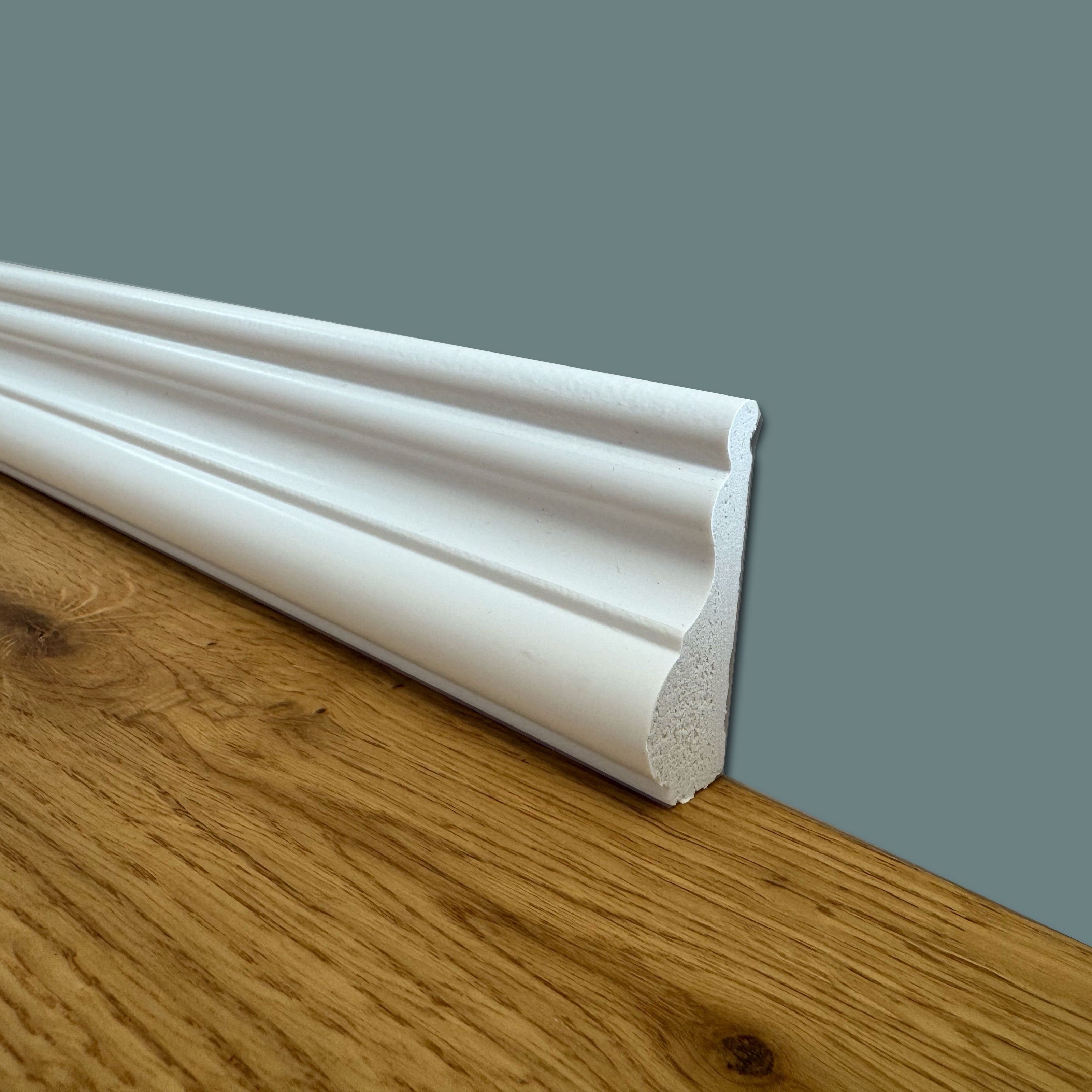 TORO per boiserie o Battiscopa in POLIMERI FeelingWood-HD 52x19mm - BIANCO (prezzo al metro) - Eternal Parquet