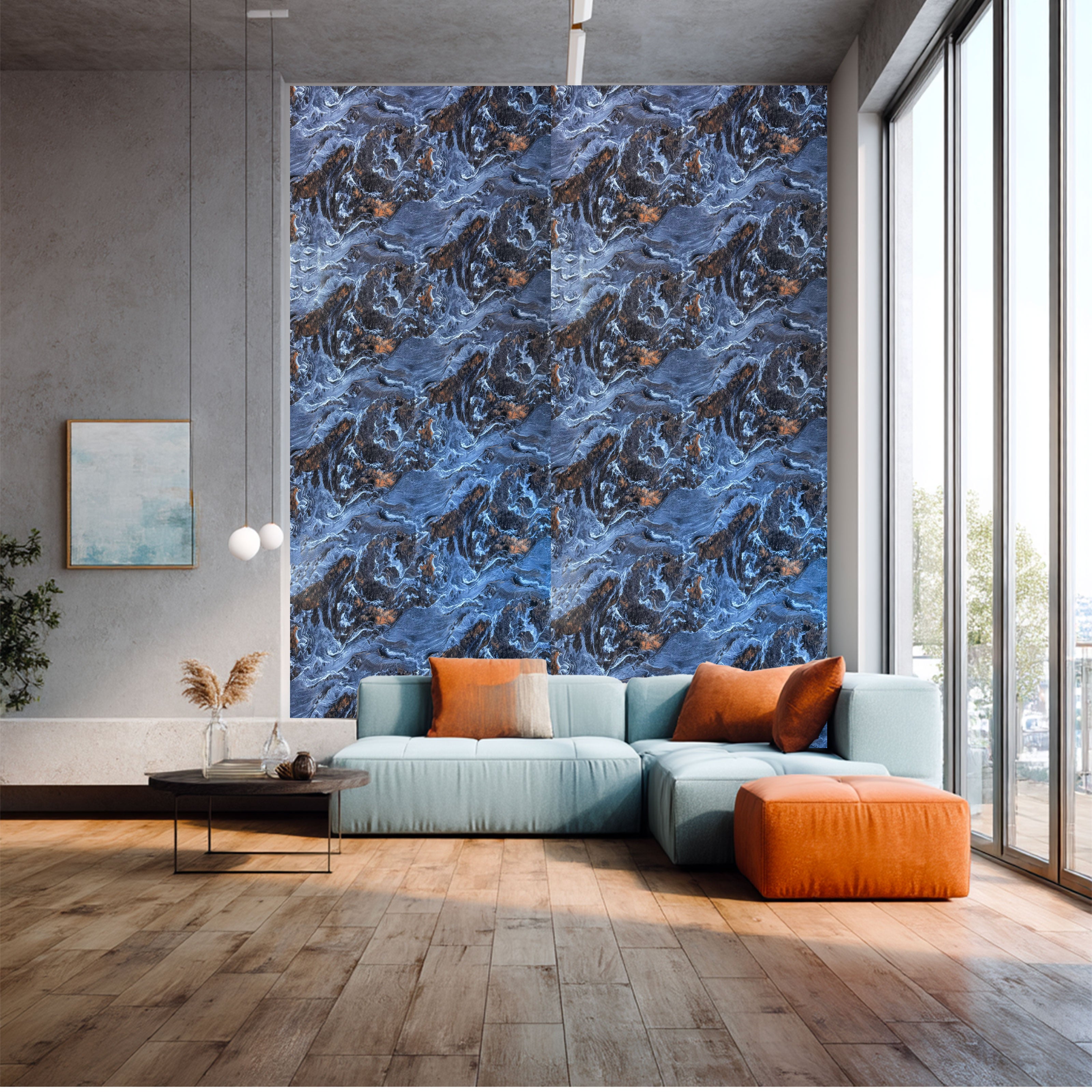 Rotolo da 3,6mq Rivestimento AUTOADESIVO in SXP thermo/acustico MARMO LUCIDO HI-RES 1200x3000x2,5mm HYDRO. Col. 90475D4 - Eternal Parquet