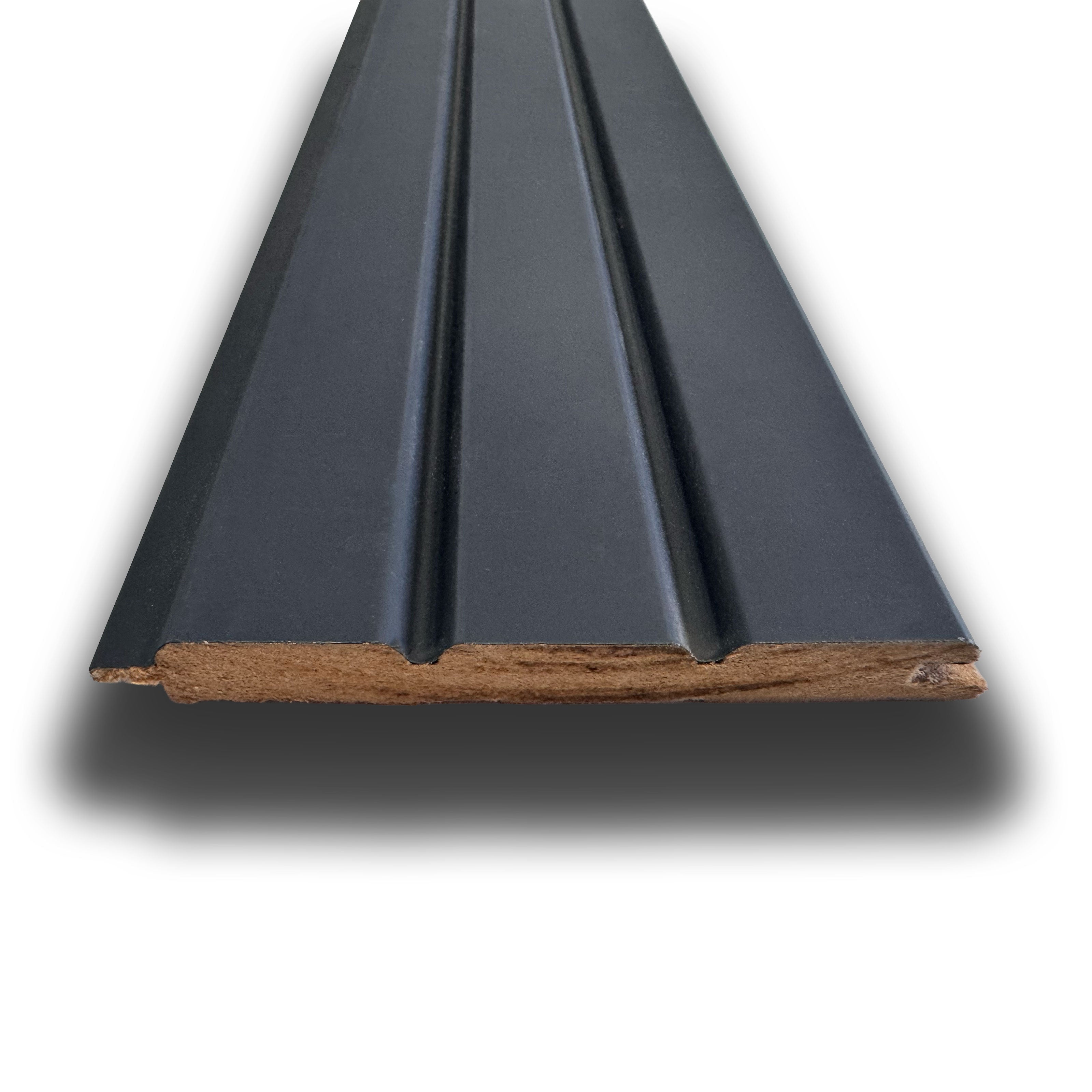 €5,35ml - Asta intera 14x117x2800mm di Rivestimento a Lamelli in fibra di legno SILK TOUCH - PIOMBO URBANO - Eternal Parquet