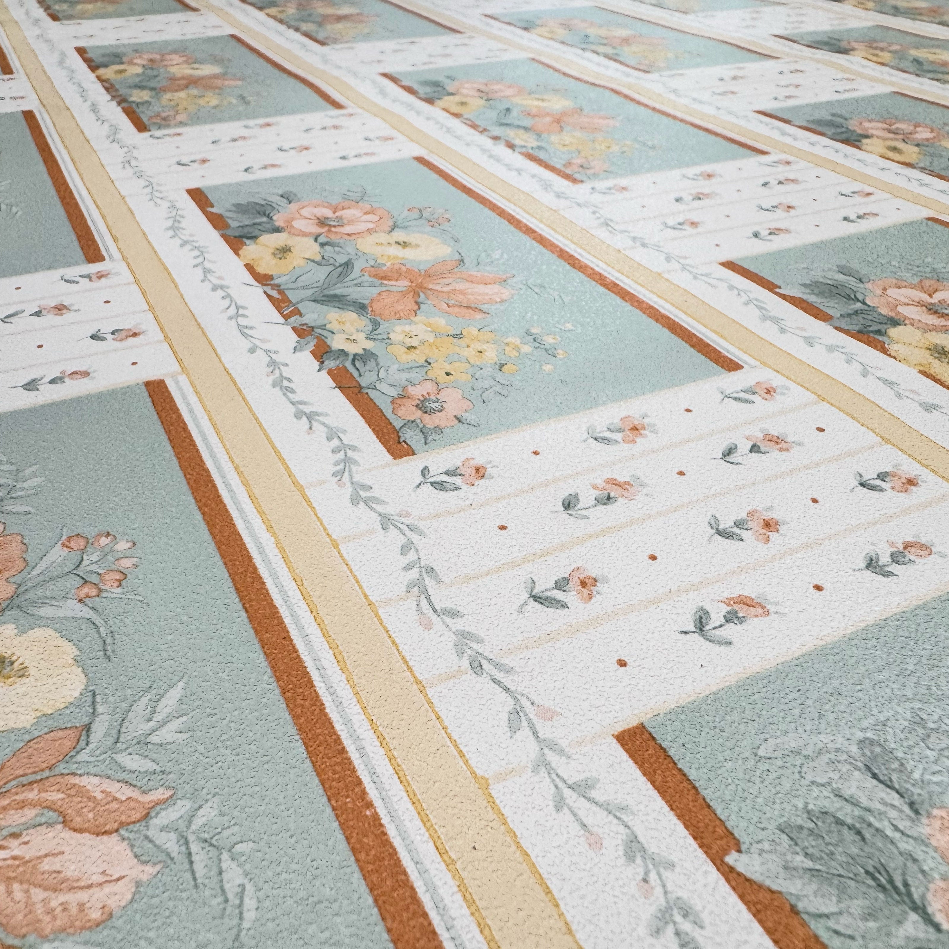 SUPER STOCK €0,56 al mq - Rotolo da 5,2mq (10x0,52mt) di Carta da Parati vinilica Top Quality lavabile BOUQUET VERDE - Eternal Parquet