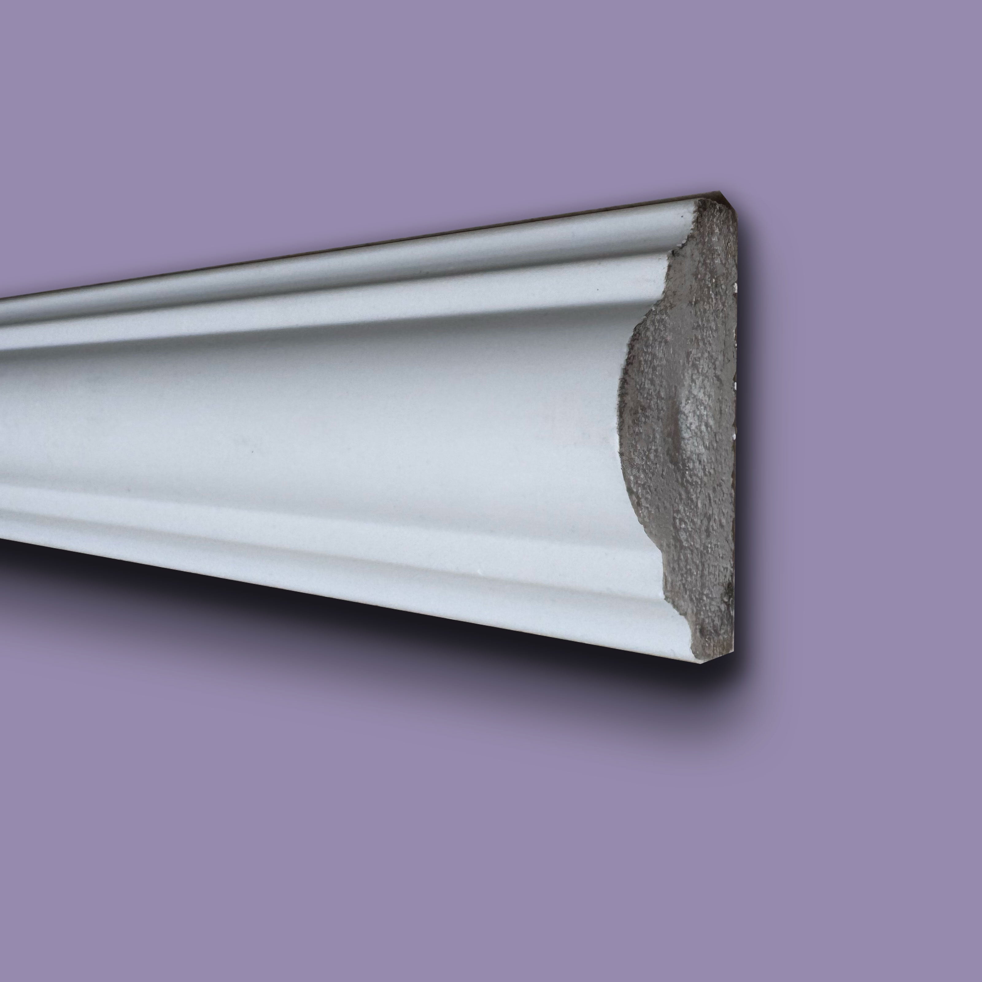 Profilo BUGNA per boiserie in Polimeri Bianco RAL 9016 verniciabile 25X15mm (Prezzo al metro) - Eternal Parquet