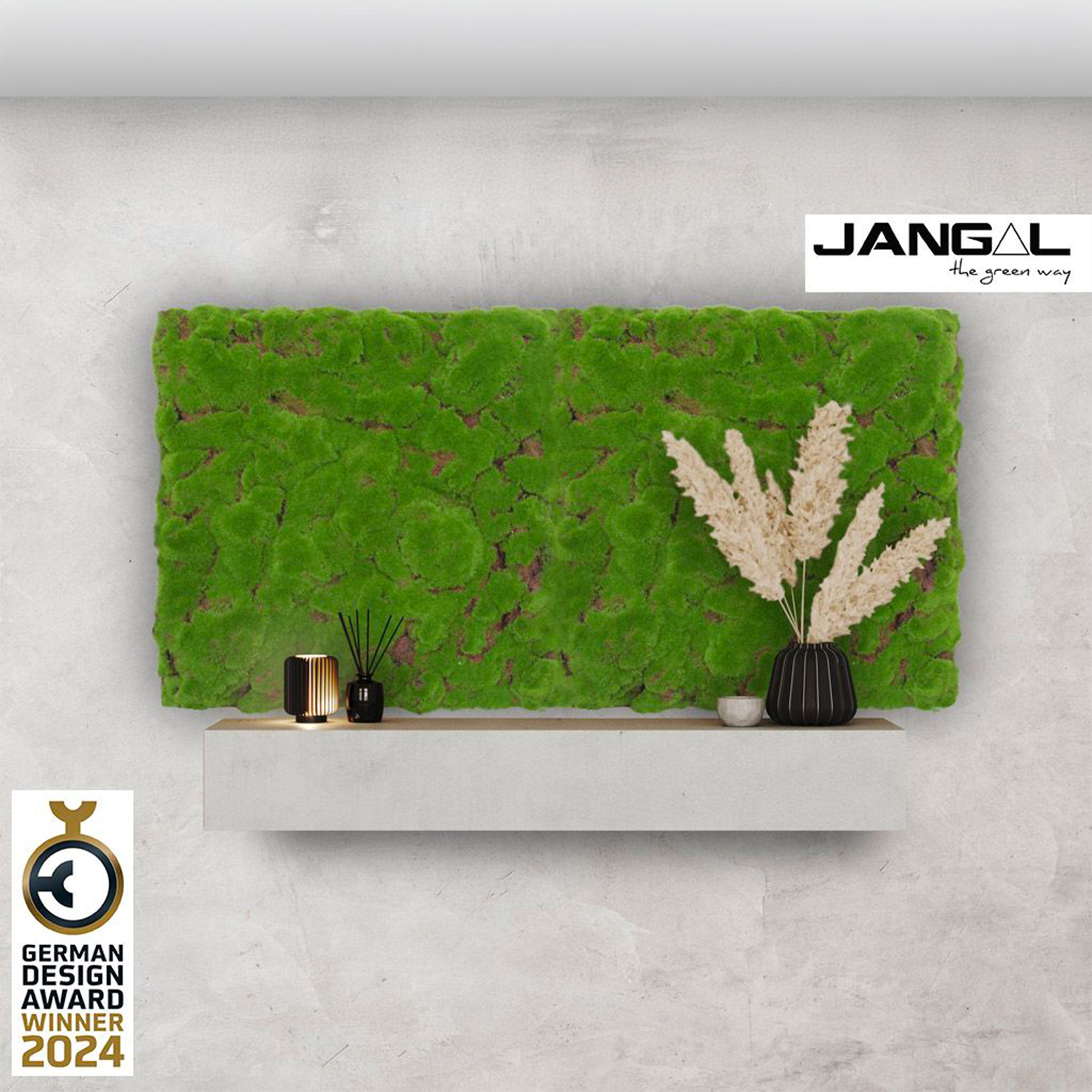 JANGAL Pannelli acustici Modulabili in FLORA sintetica ULTRAREALISTICA 52x52cm mod. FOREST GREEN BULK - Eternal Parquet