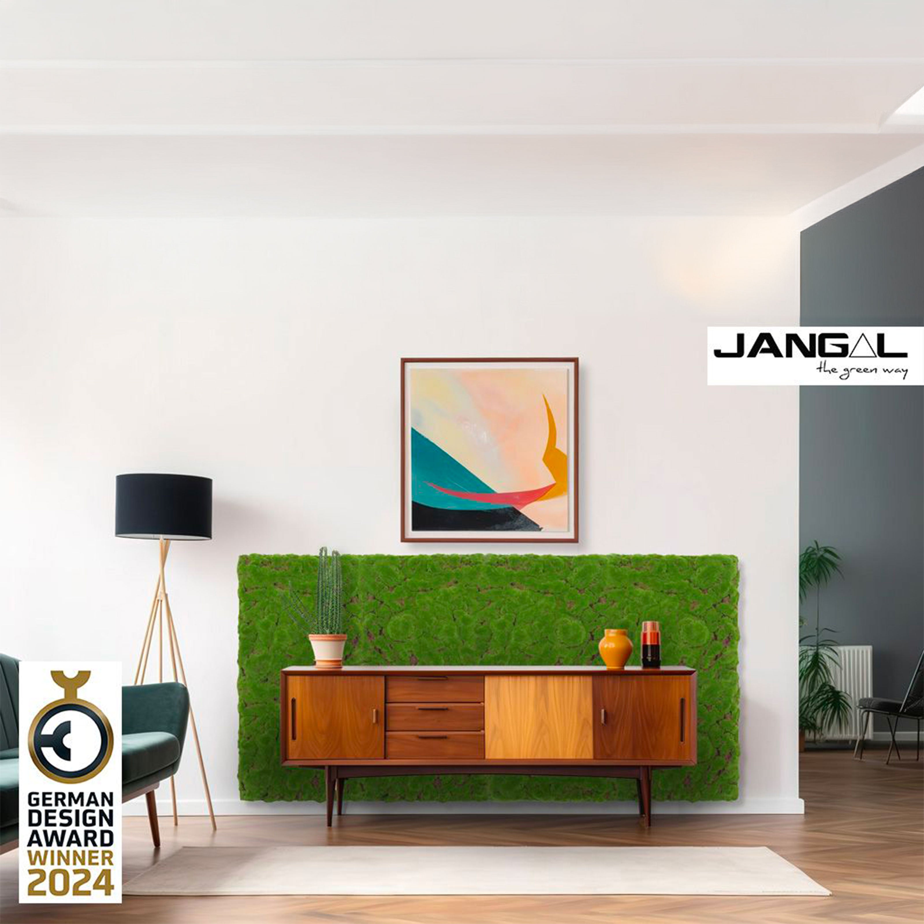 JANGAL Pannelli acustici Modulabili in FLORA sintetica ULTRAREALISTICA 52x52cm mod. FOREST GREEN BULK - Eternal Parquet