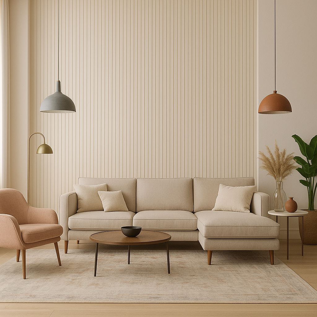 €5,35ml - Asta intera 14x117x2800mm di Rivestimento a Lamelli in fibra di legno SILK TOUCH - PANNA CACHEMERE - Eternal Parquet