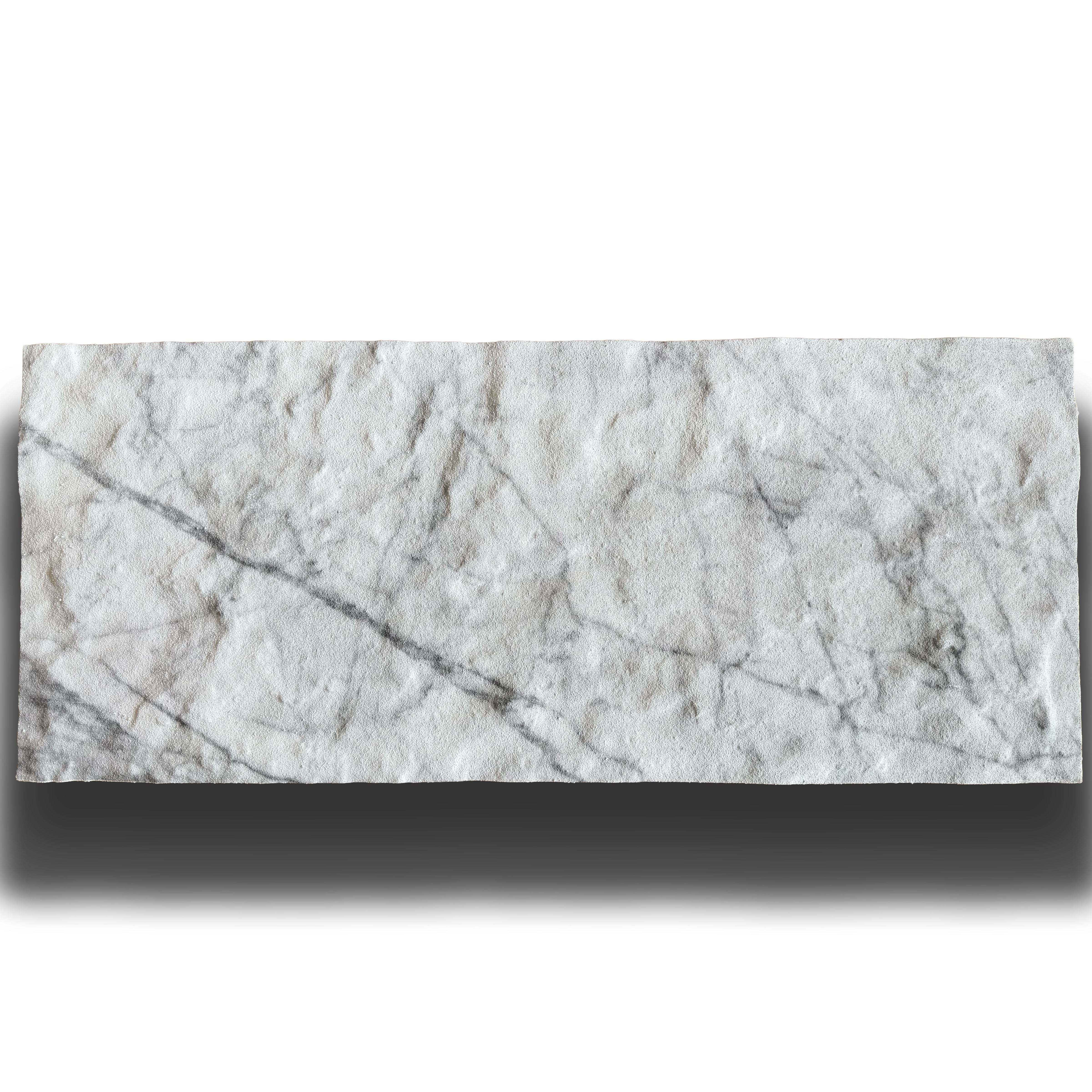 CAPPOTTO esterno - interno isolante in STYROFOAM 3D spess. 2,5cm (120x50cm) con resine e malta Carrara grezzo - Eternal Parquet